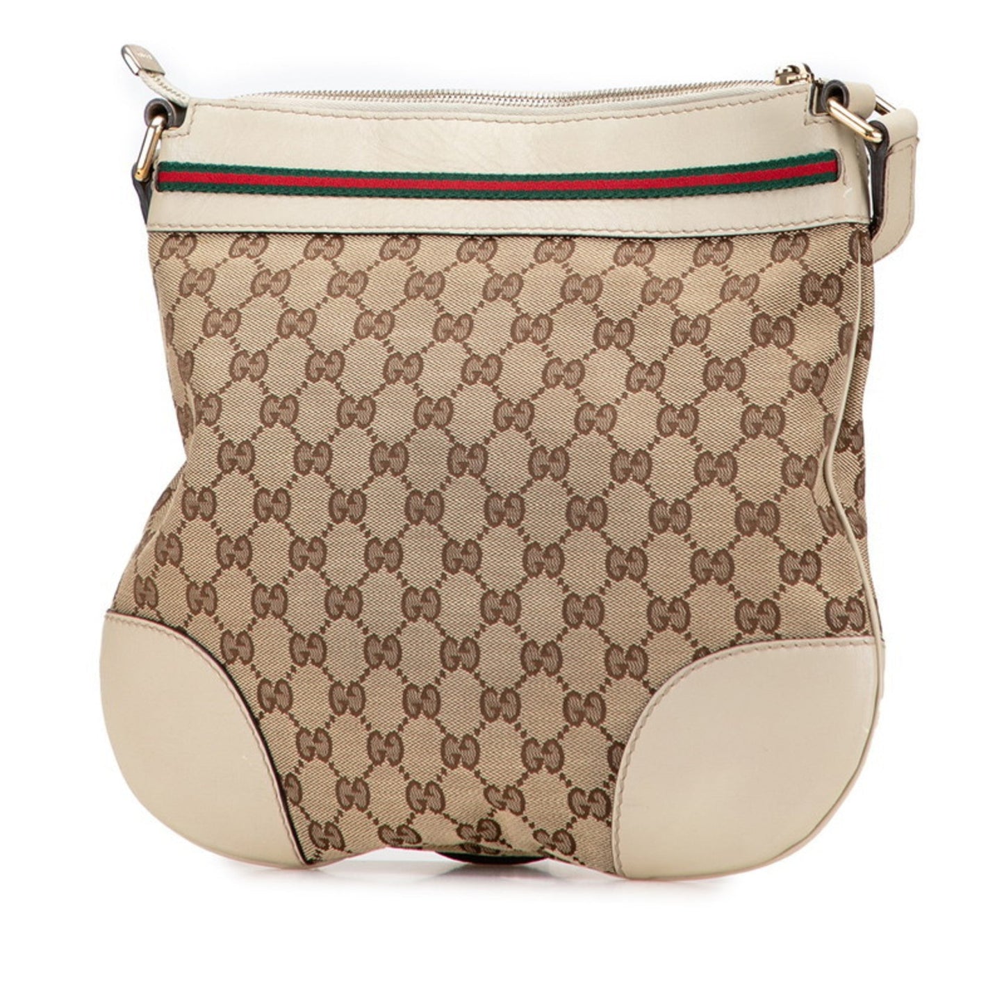 Gucci Gg Canvas Beige Gg Canvas Leather Shoulder Bag ( )