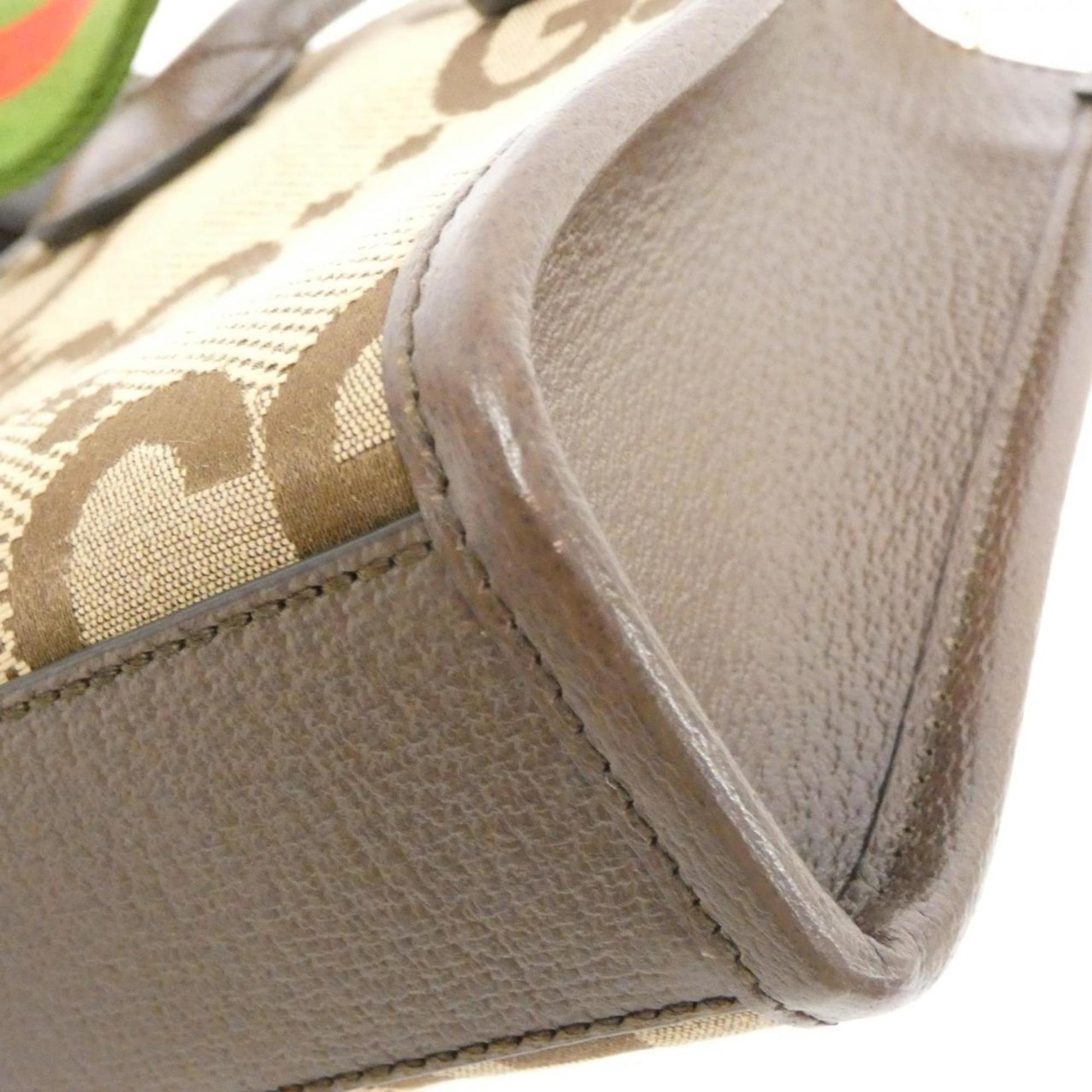 Gucci Leather Canvas Handbag