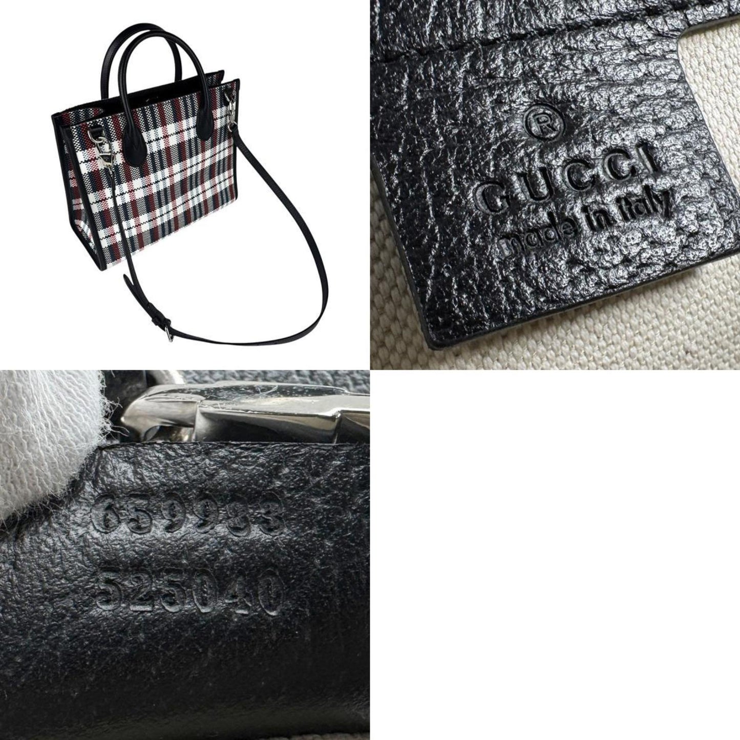 Gucci Multi-Color Nylon Canvas Handbag Shoulder Bag ( )