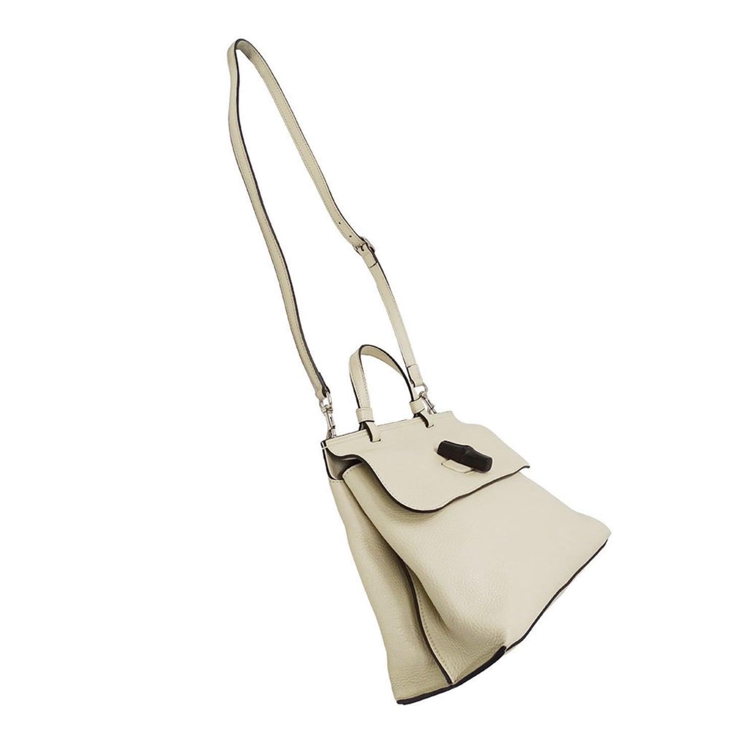 Gucci Ivory Leather Handbag Shoulder Bag ( )