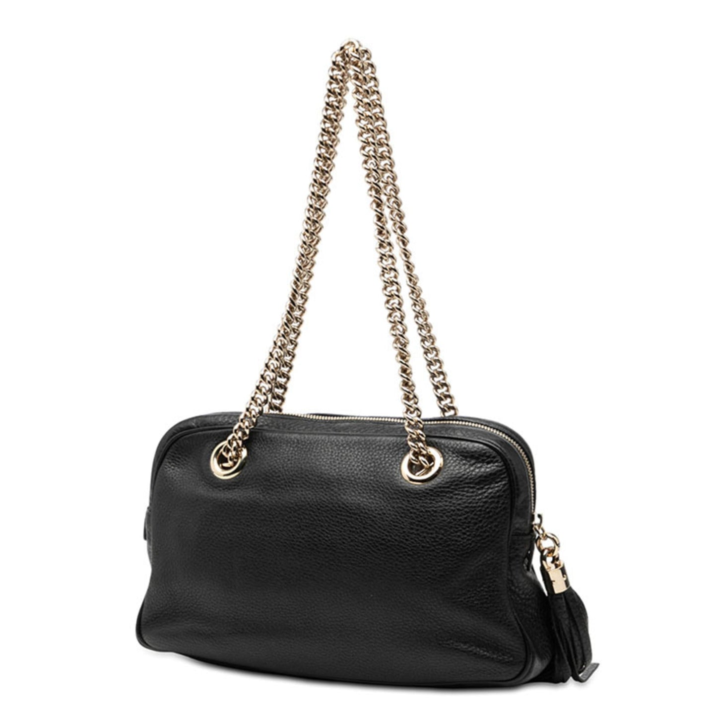Gucci Black Leather Shoulder Bag ( )