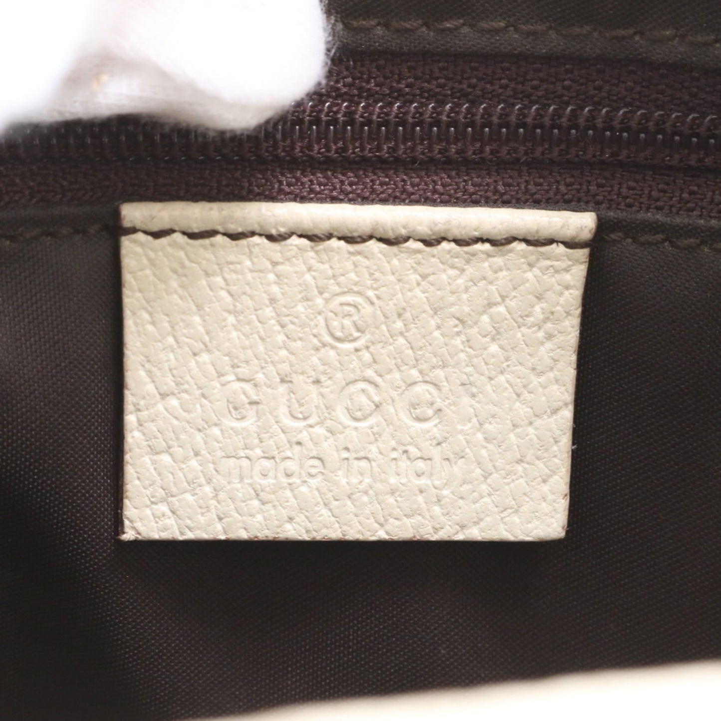 Gucci Beige Leather Canvas Shoulder Bag ( )