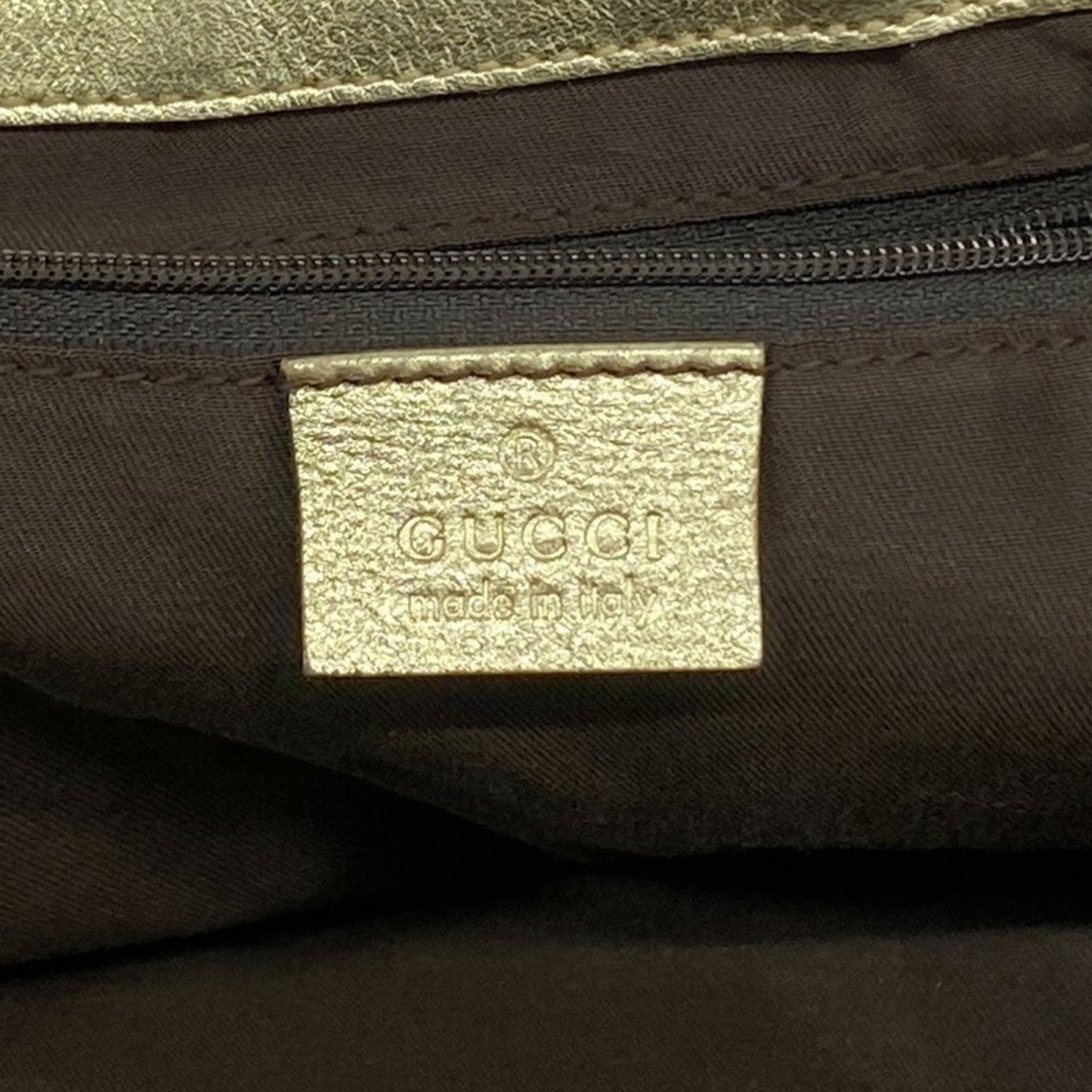 Gucci Beige Brown Canvas Handbag ( )