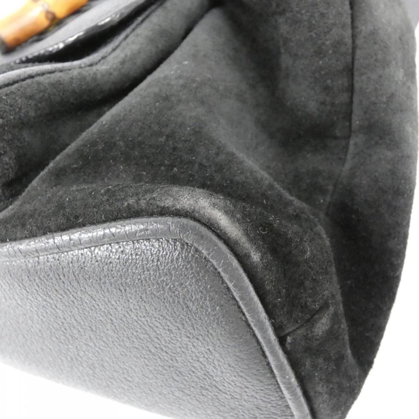 Gucci Black Suede Leather Backpack ( )