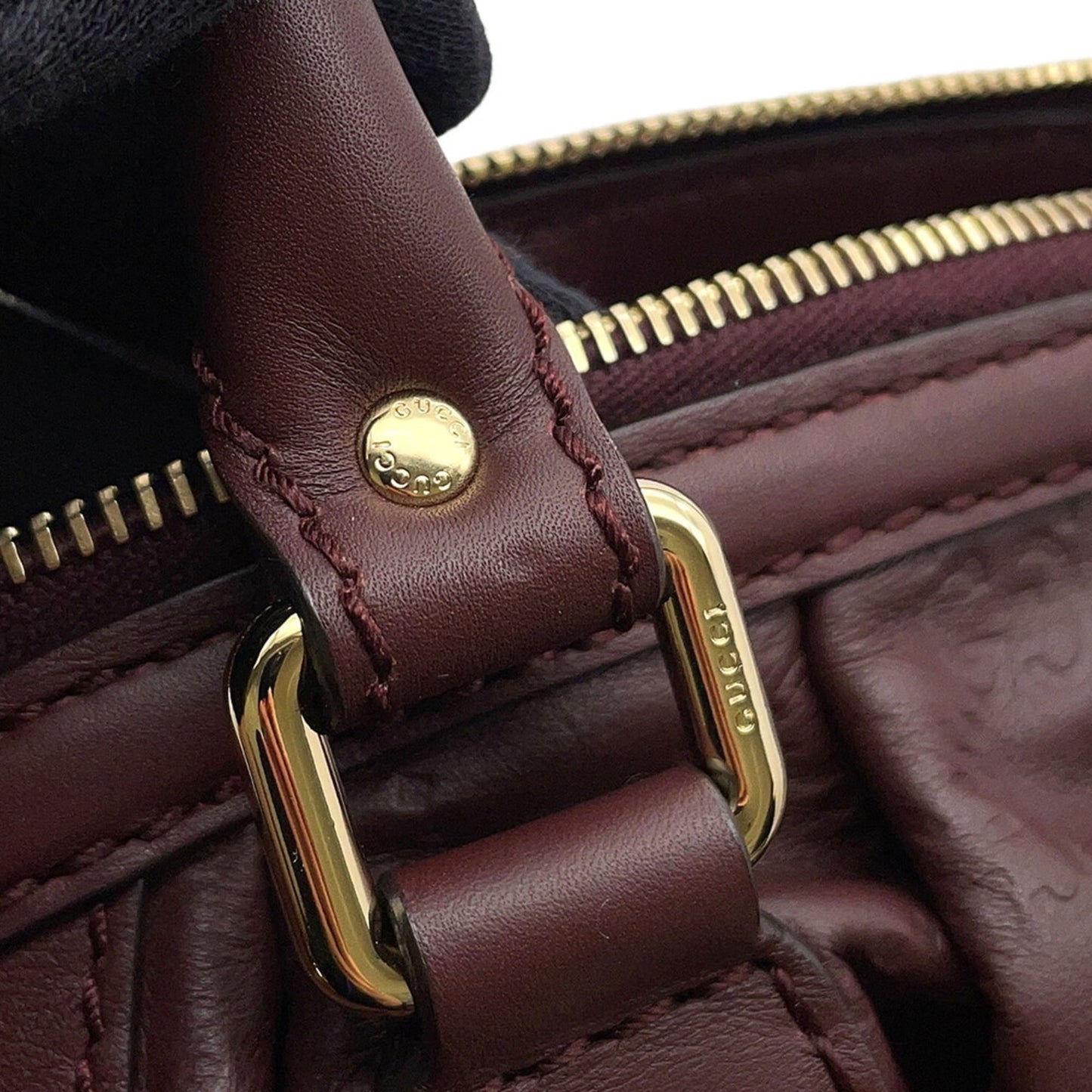 Gucci Sukey Bordeaux Leather Shoulder Bag Tote Bag ( )