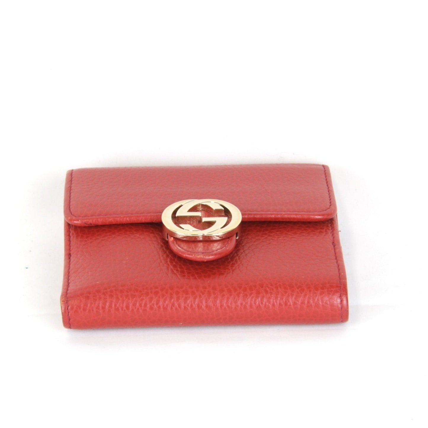 Gucci Red Color Leather Wallet (Bi-Fold) ( )
