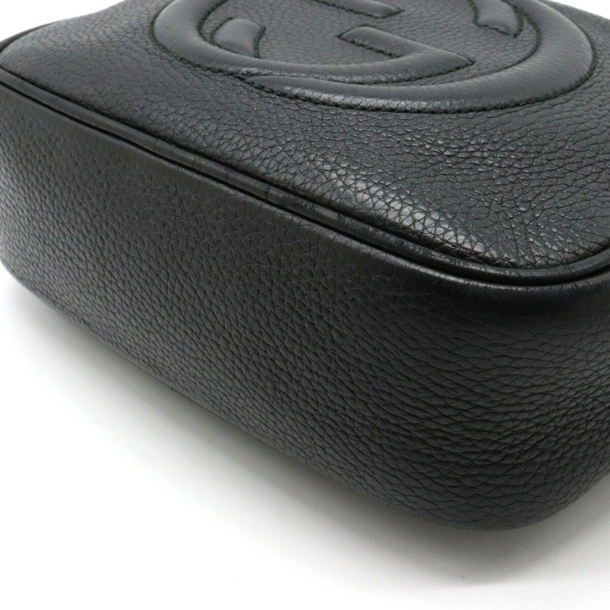 Gucci Soho Black Leather Shoulder Bag Style 1