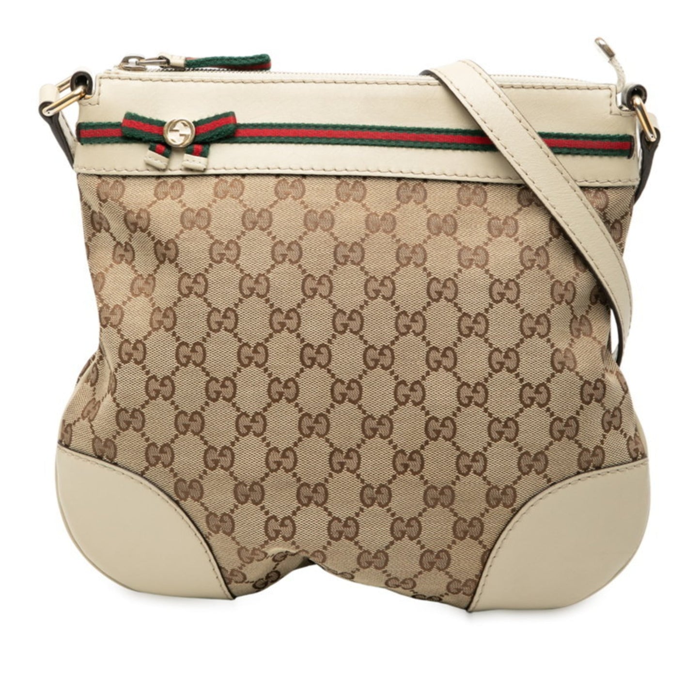 Gucci Gg Canvas Beige Gg Canvas Leather Shoulder Bag ( )