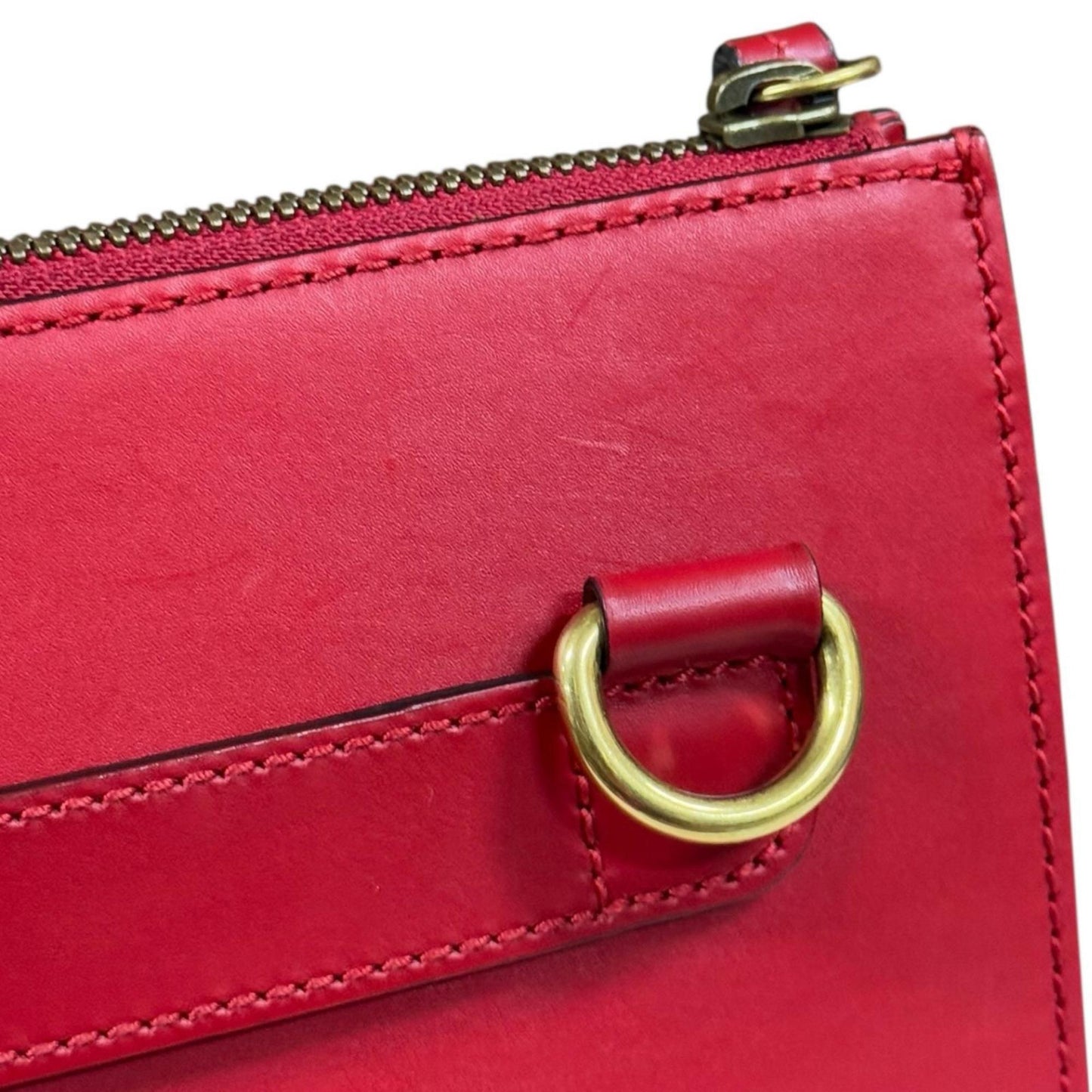 Gucci Red Color Leather Shoulder Bag ( )