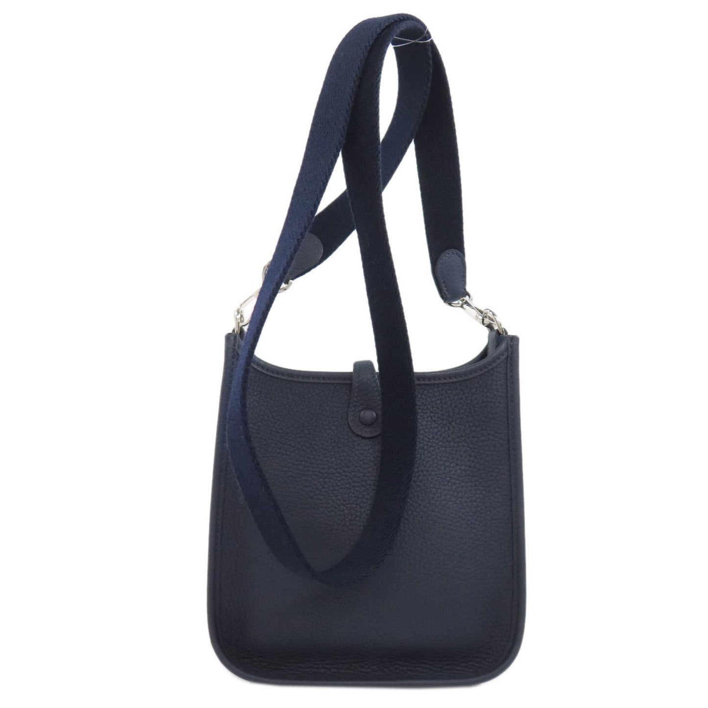 Hermes Navy Taurillon Clemence Leather Shoulder Bag ( )