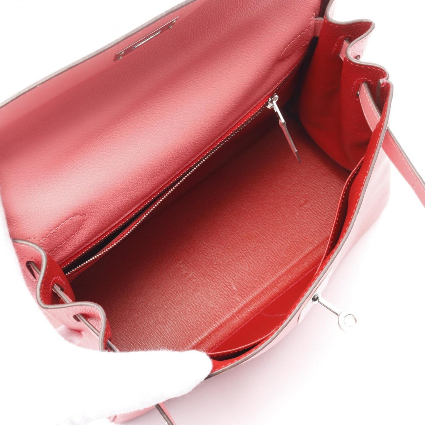 Hermes Pink Red Color Handbag ( )