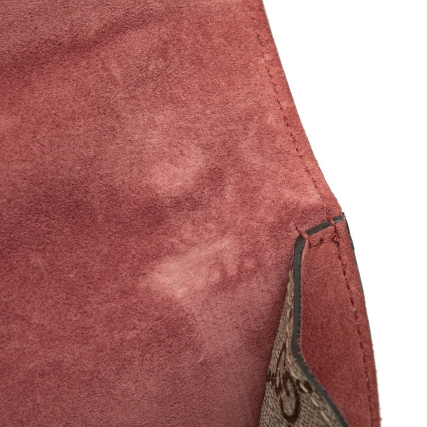 Gucci Beige Red Color Pvc Suede Shoulder Bag ( )