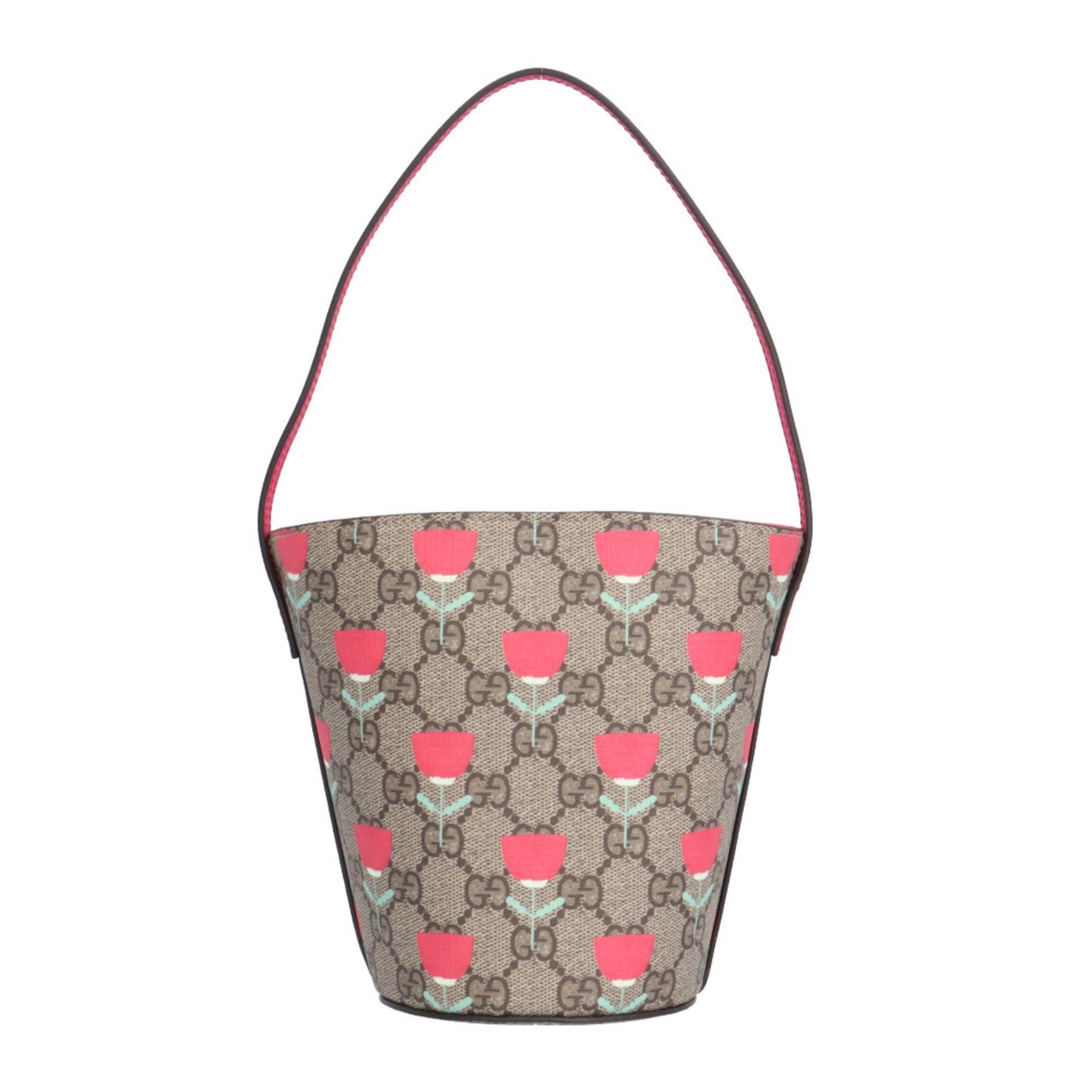 Gucci Beige Pink Gg Supreme Canvas Handbag ( )
