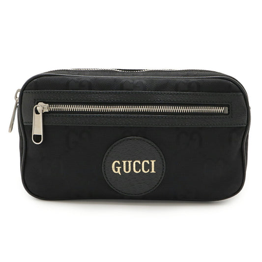 Gucci Black Nylon Canvas Leather Sling Bag ( )