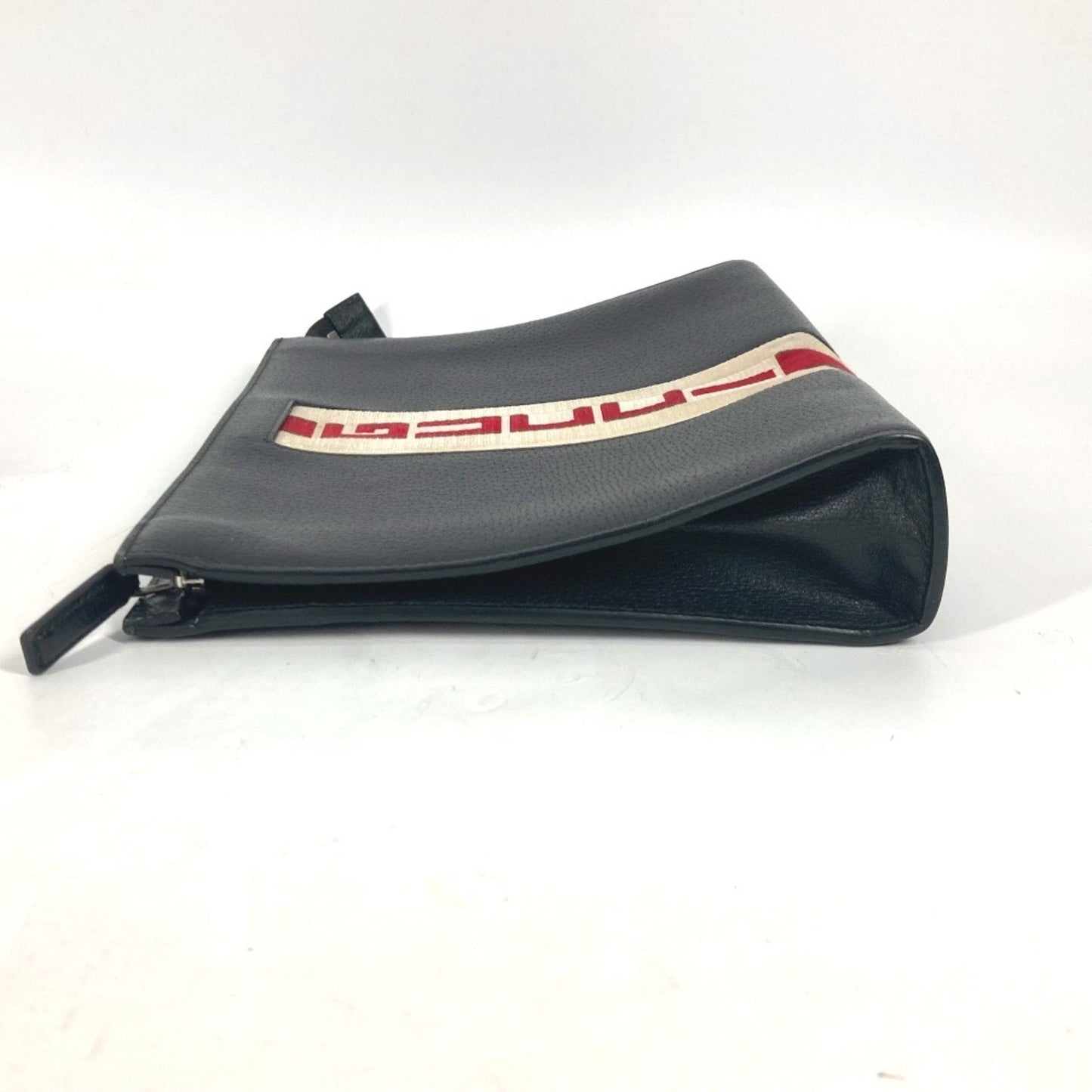 Gucci Black Leather Clutch Bag Pouch ( )