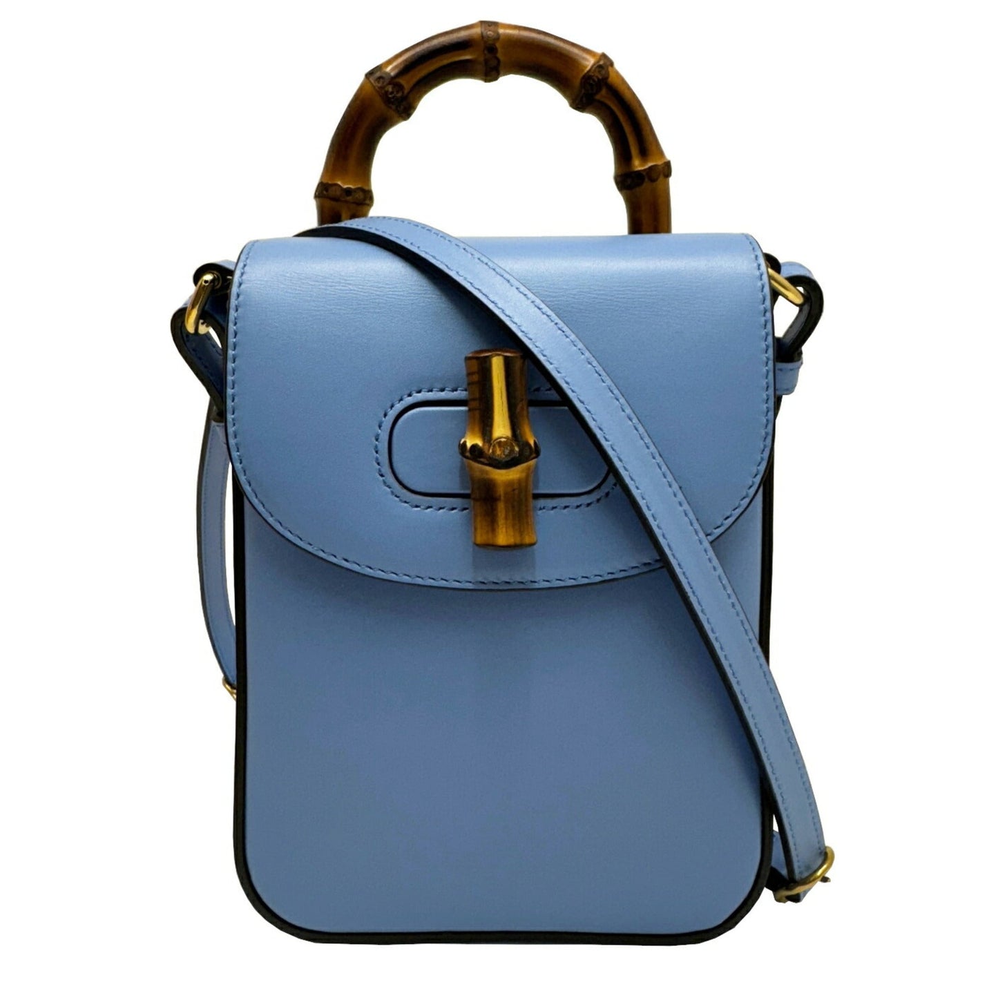 Gucci Light Blue Leather Handbag Shoulder Bag ( )