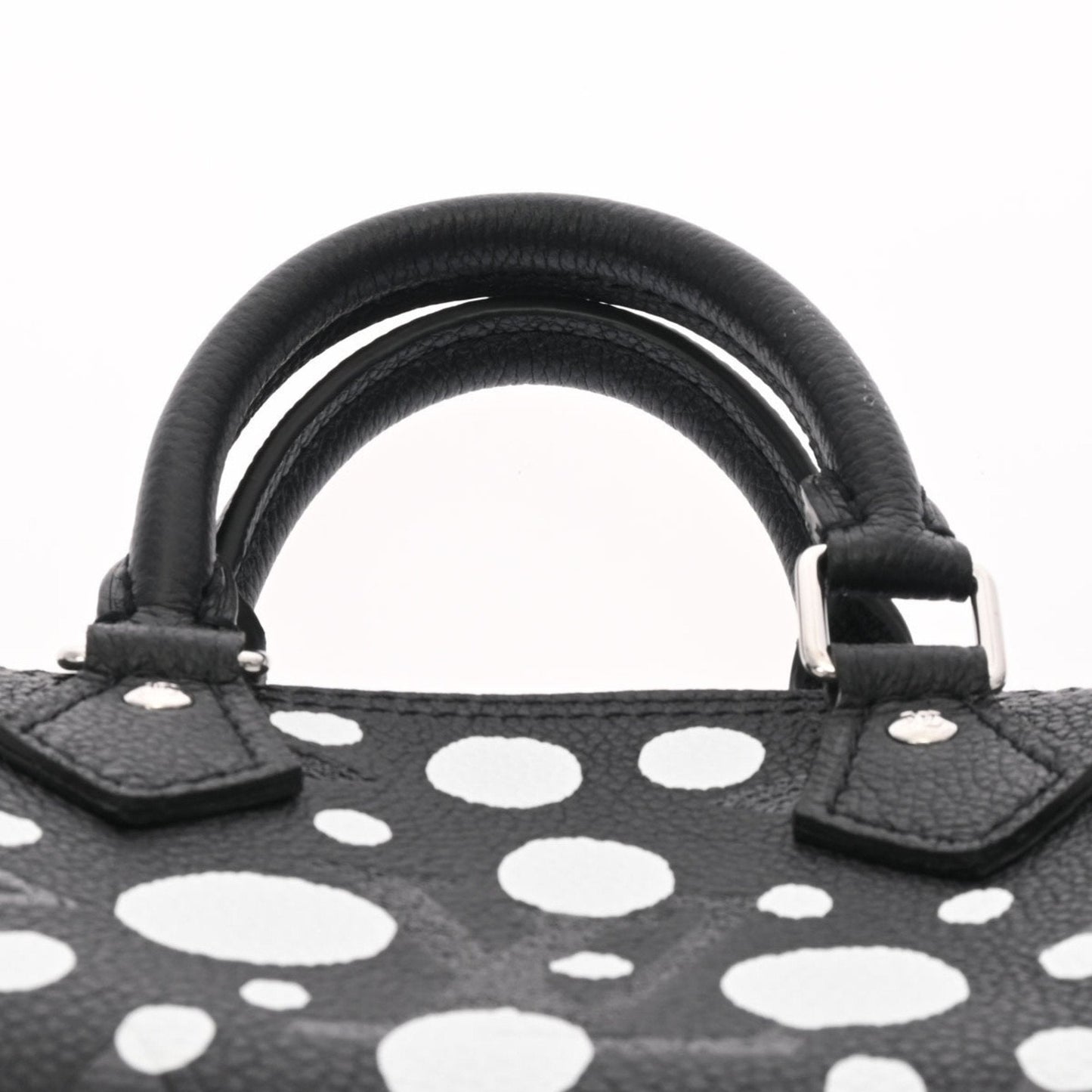 LOUIS VUITTON Monogram Nano Yayoi Kma Collaboration Black White Women's Implant [Dot] Shoulder Bag