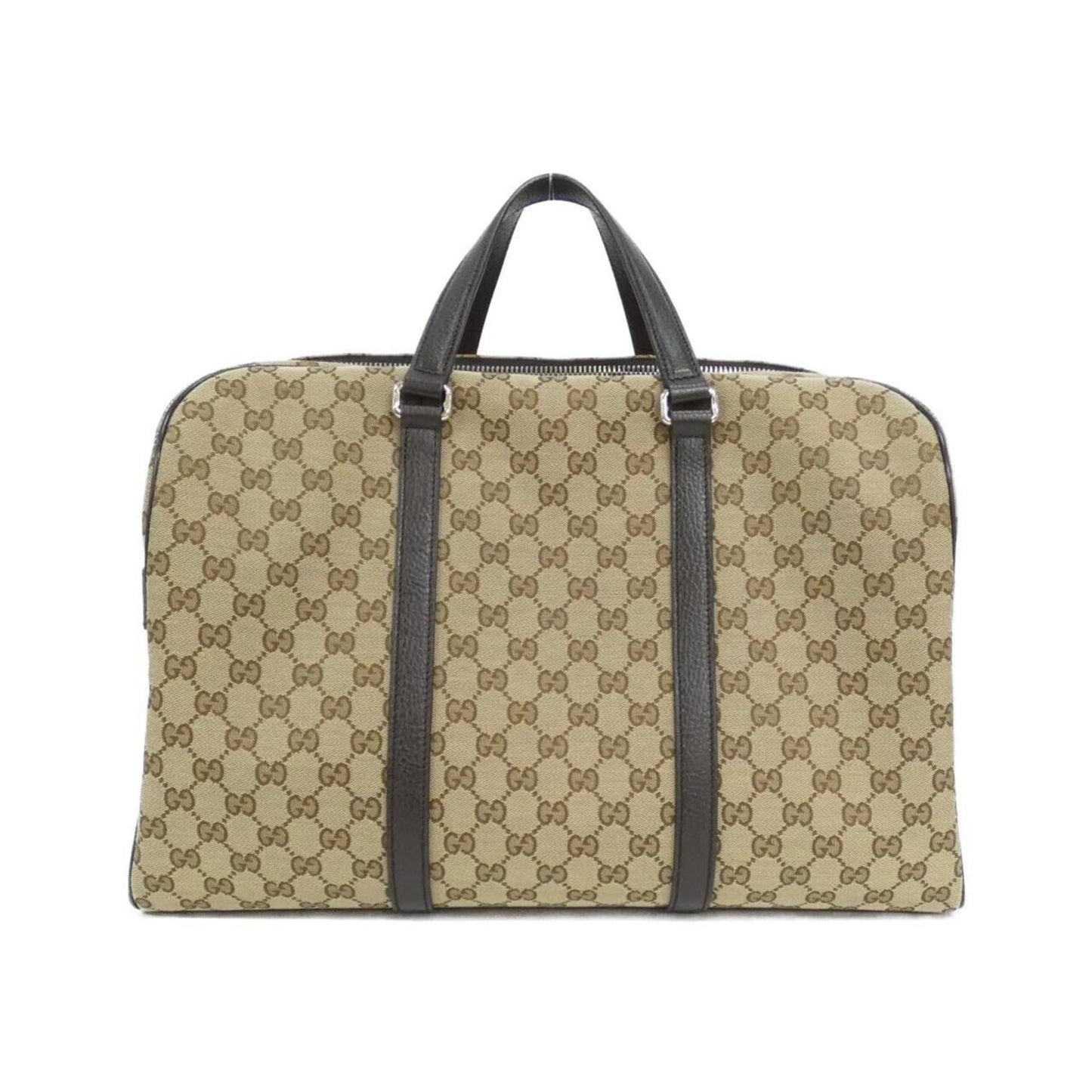 Gucci Beige Brown Gg Canvas Boston Bag ( )