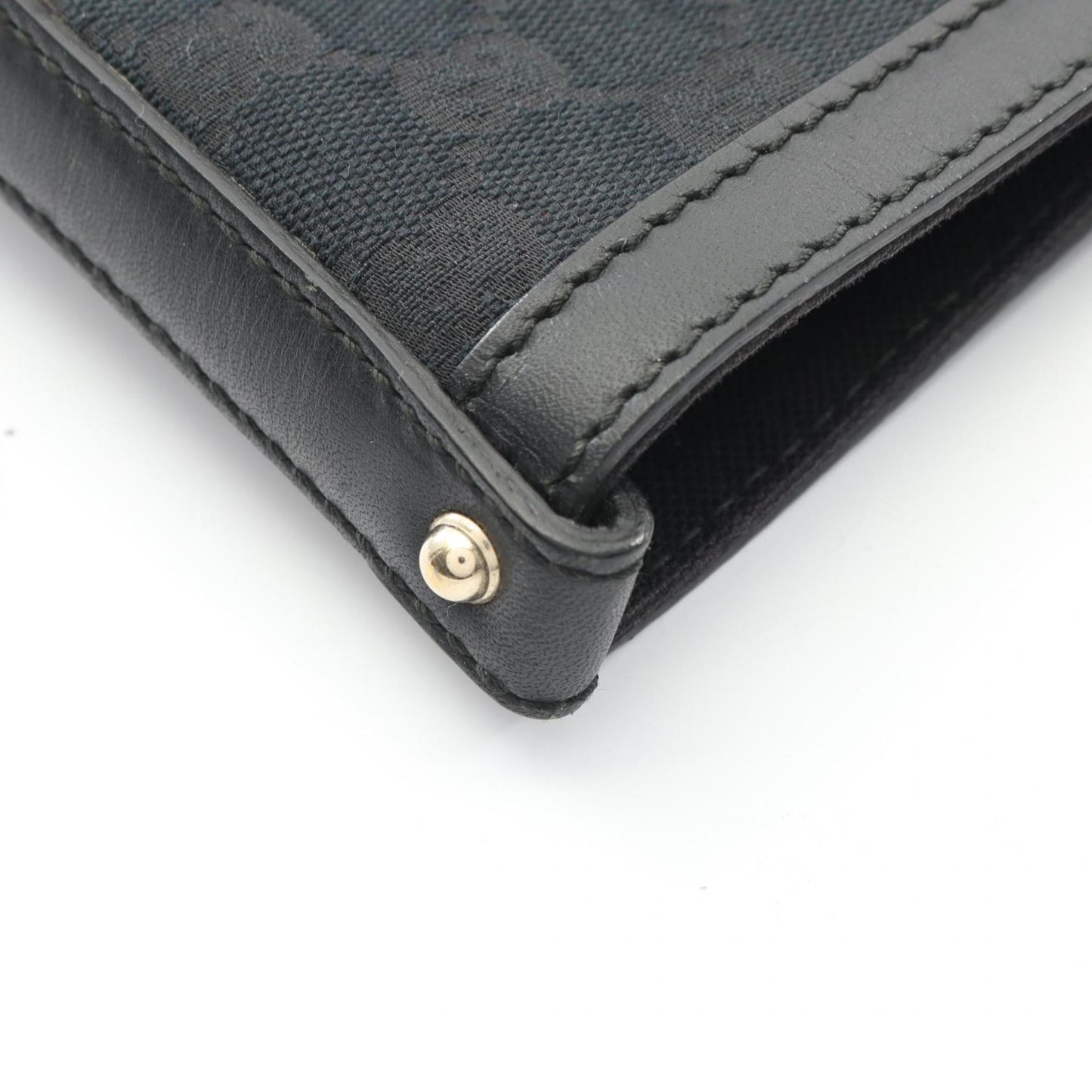 Gucci Black Canvas Leather Tote Bag ( )