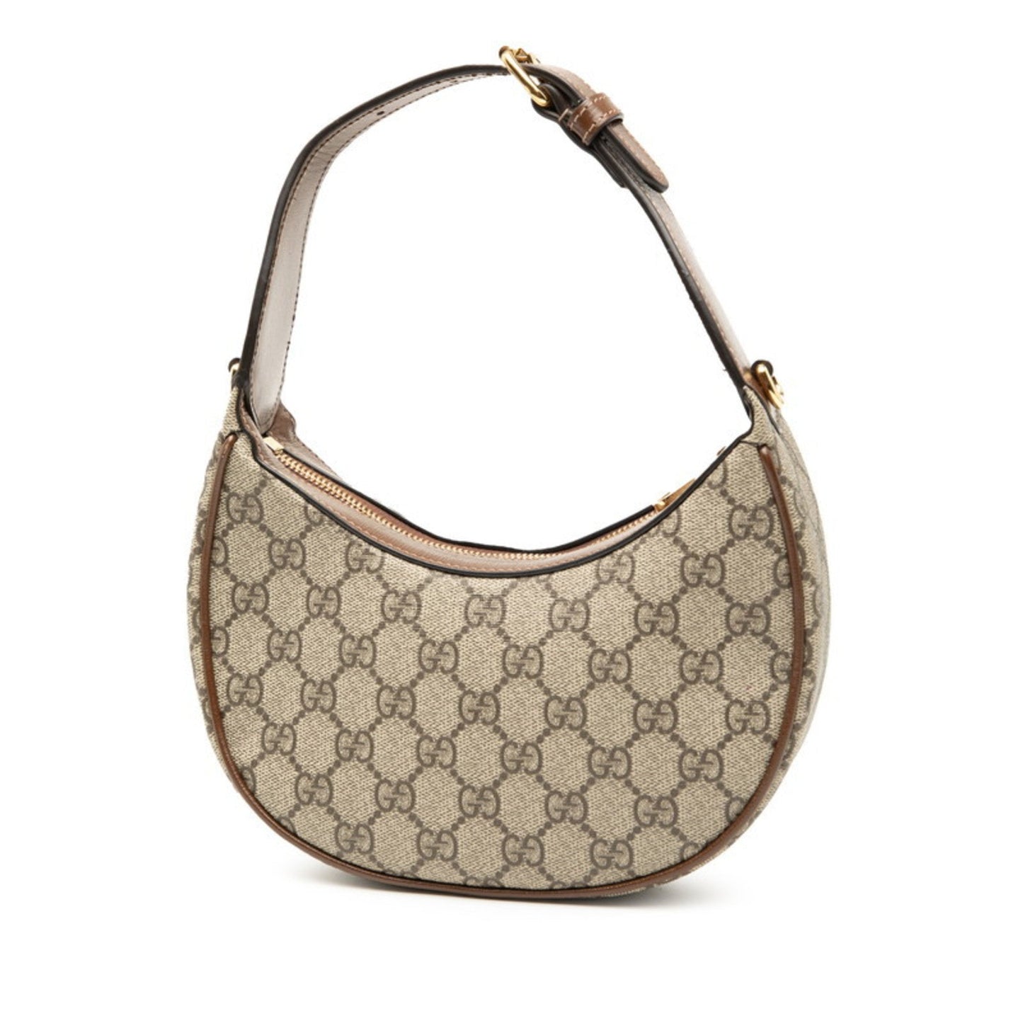 Gucci Beige Brown Gg Supreme Leather Shoulder Bag ( )