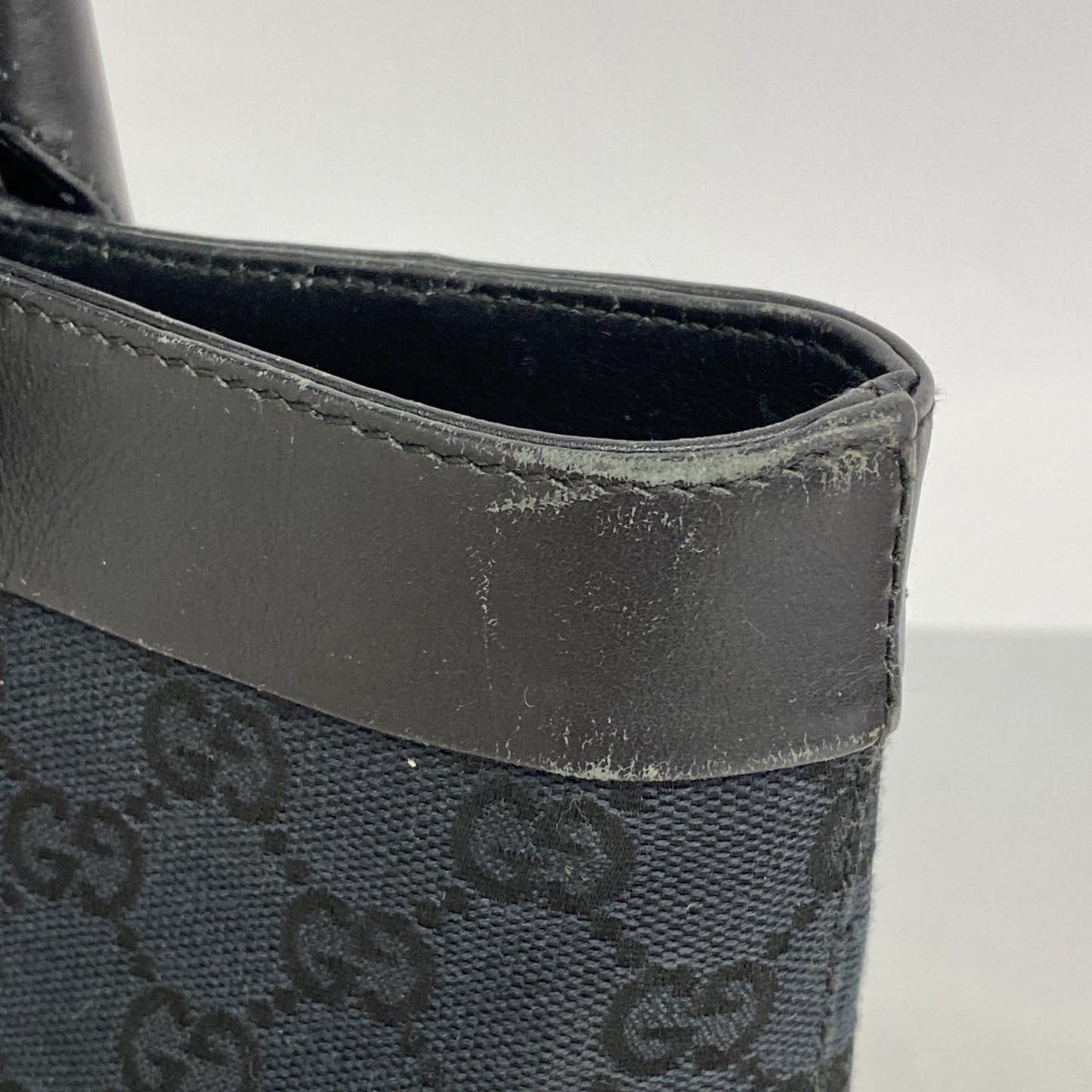 Gucci Black Canvas Tote Bag ( )
