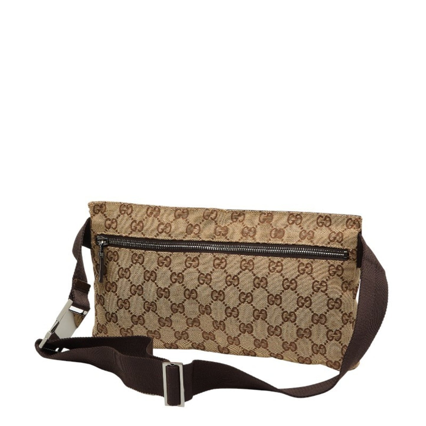 Gucci Gg Canvas Beige Brown Gg Canvas Leather Sling Bag ( )