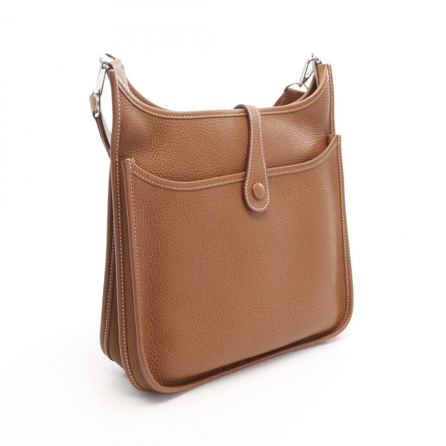 Hermes Brown Taurillon Clemence Leather Shoulder Bag ( )