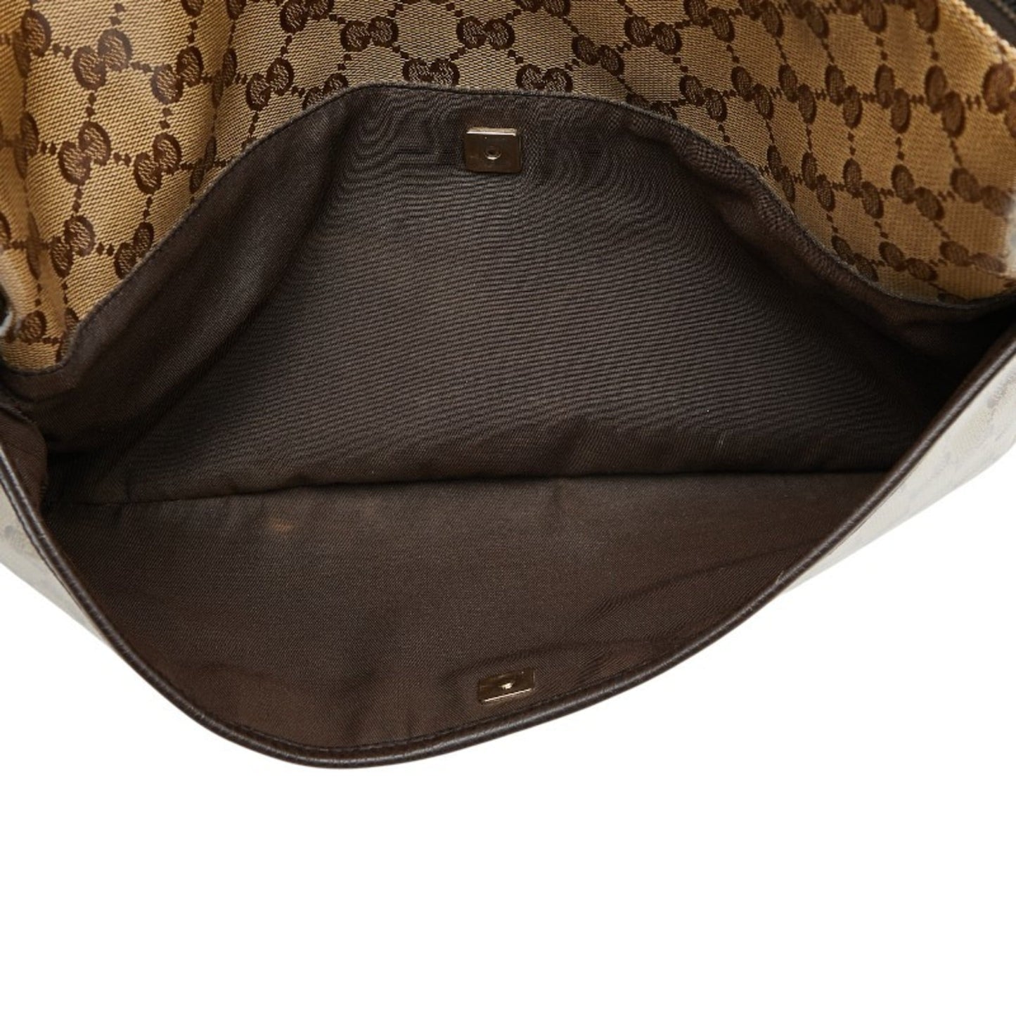 Gucci Beige Brown Pvc Leather Shoulder Bag ( )