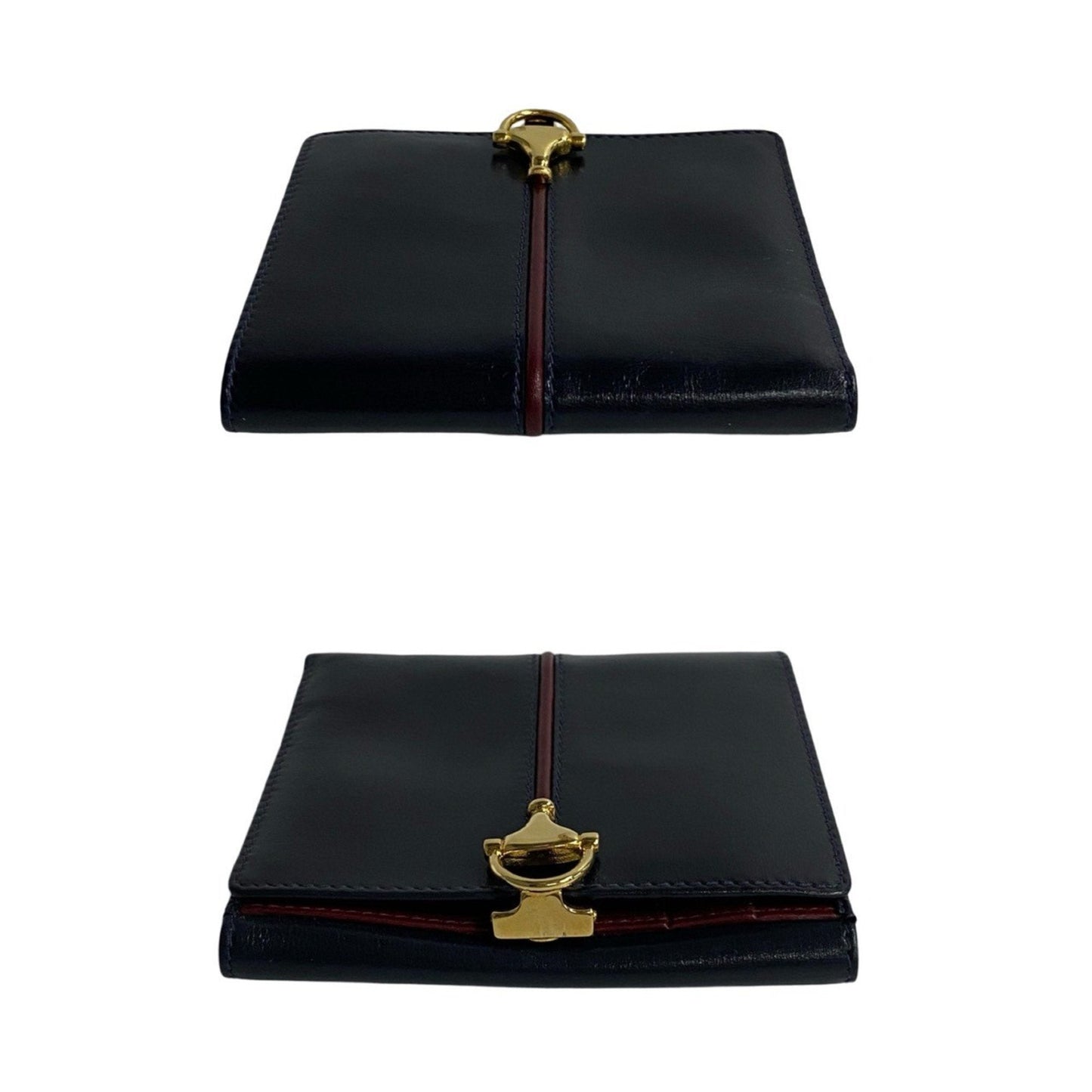 Gucci Navy Wine Leather Wallet (Bi-Fold) ( )