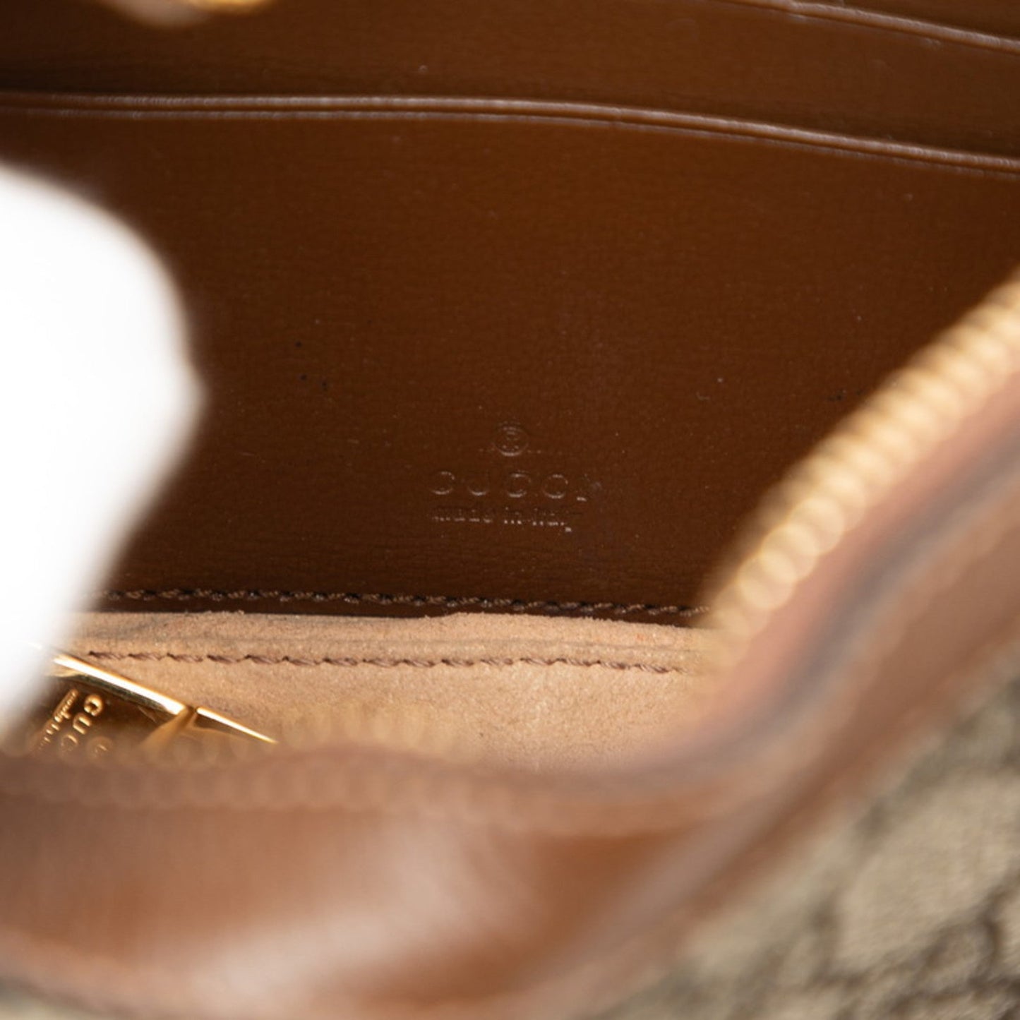 Gucci Beige Brown Gg Supreme Leather Shoulder Bag ( )