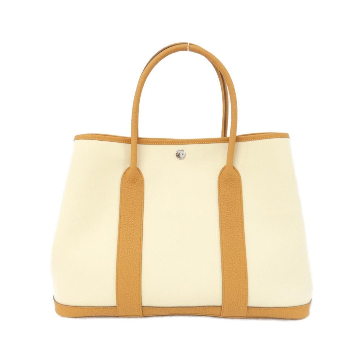 Hermes Garden Natural Sable Toile Officier Negonda Leather Handbag ( )