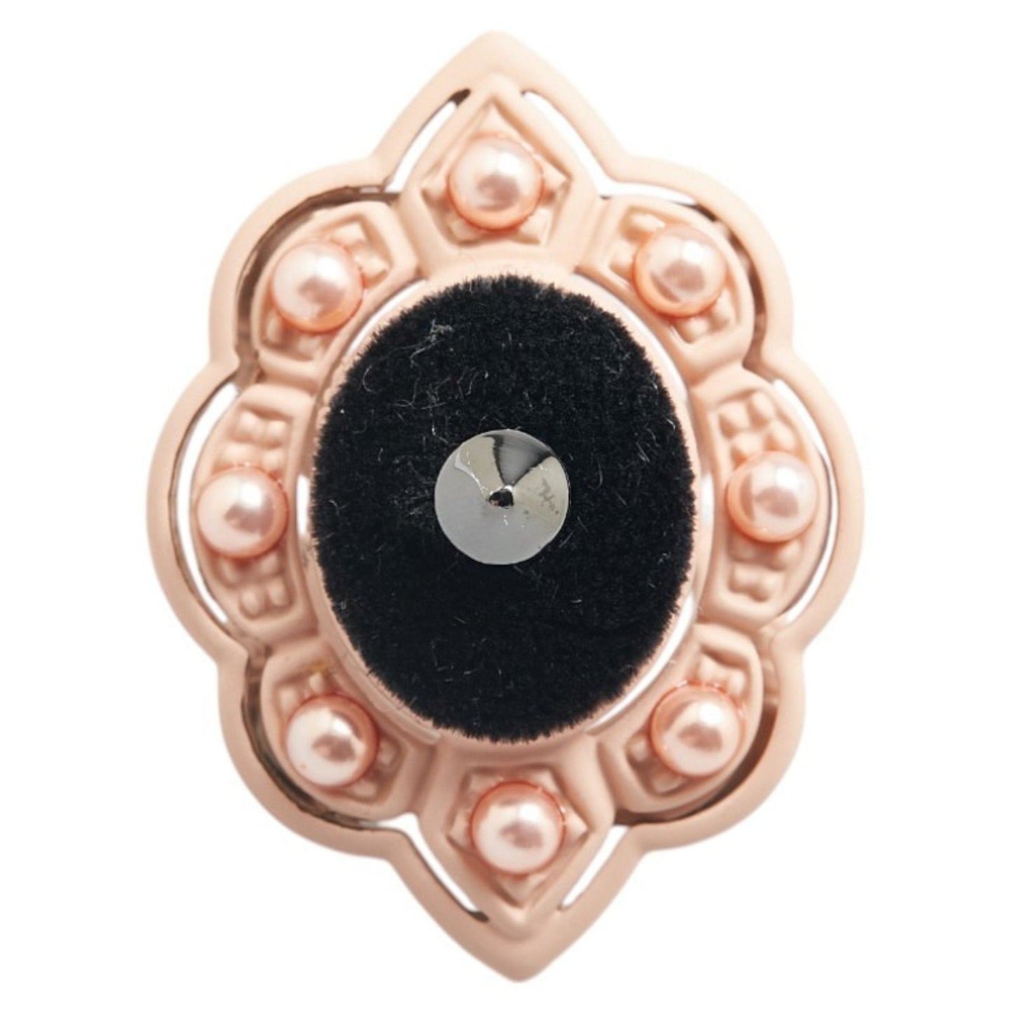 Gucci Pink Artificial Pearl Plastic Band Ring ( )