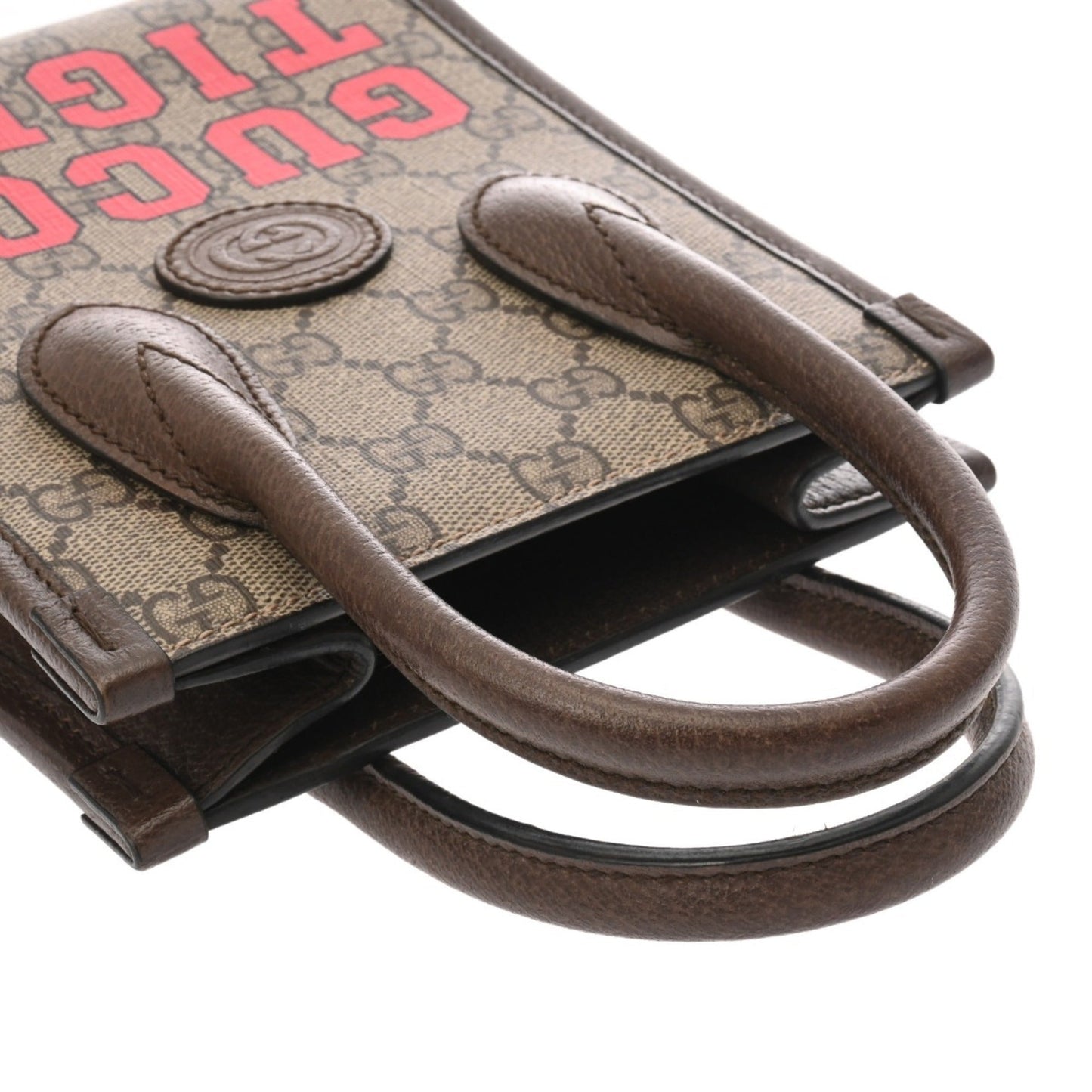 Gucci Beige Brown Gg Supreme Leather Tote Bag ( )