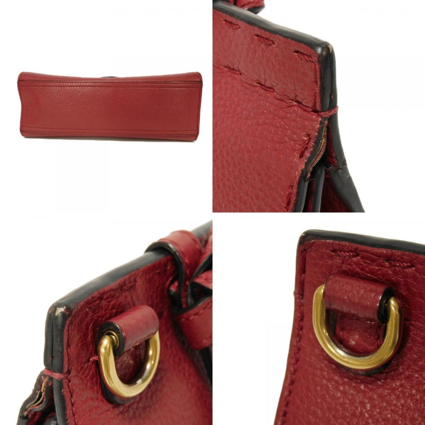 Gucci Gg Marmont Red Color Leather Handbag Shoulder Bag ( )