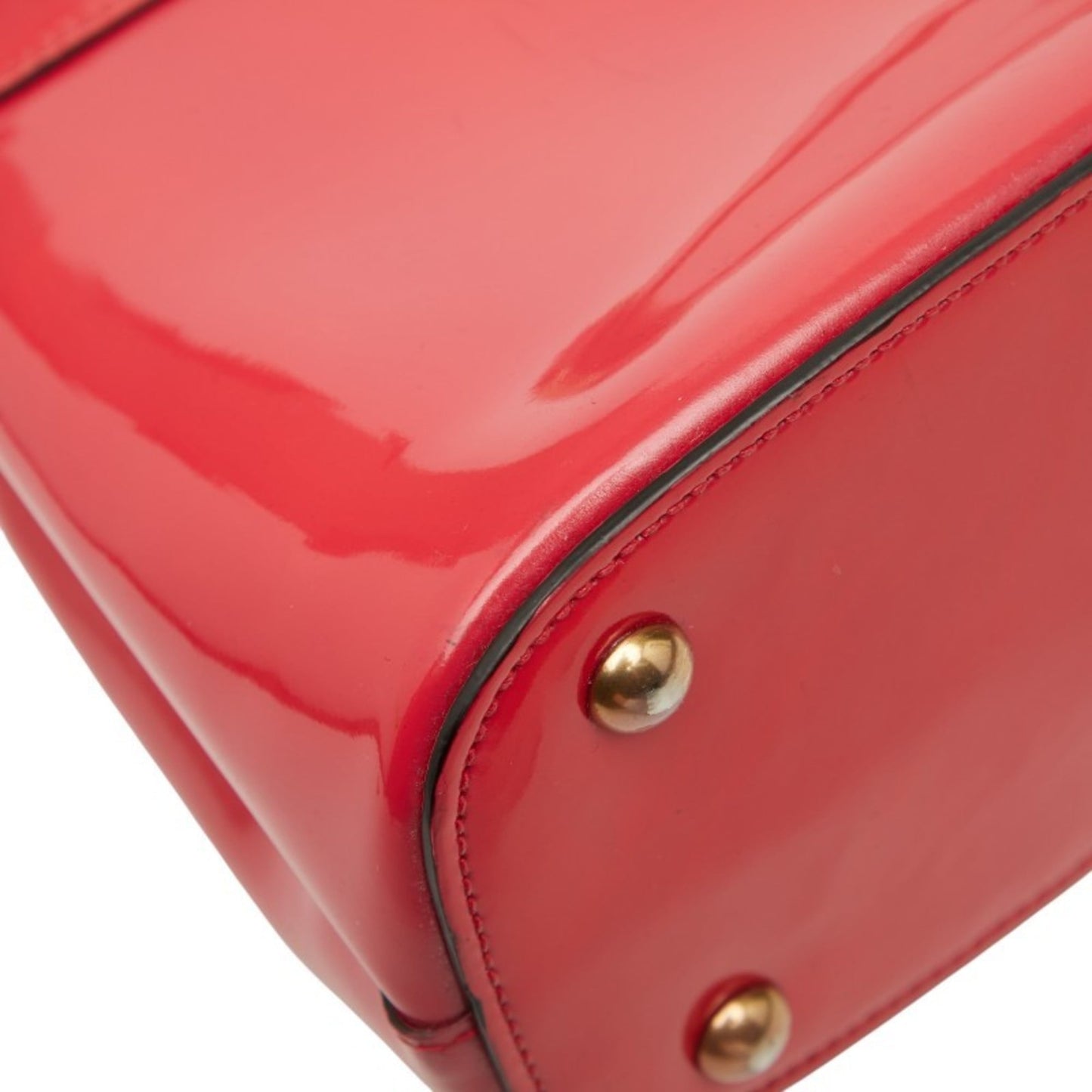 Gucci Red Color Patent Leather Handbag Shoulder Bag ( )