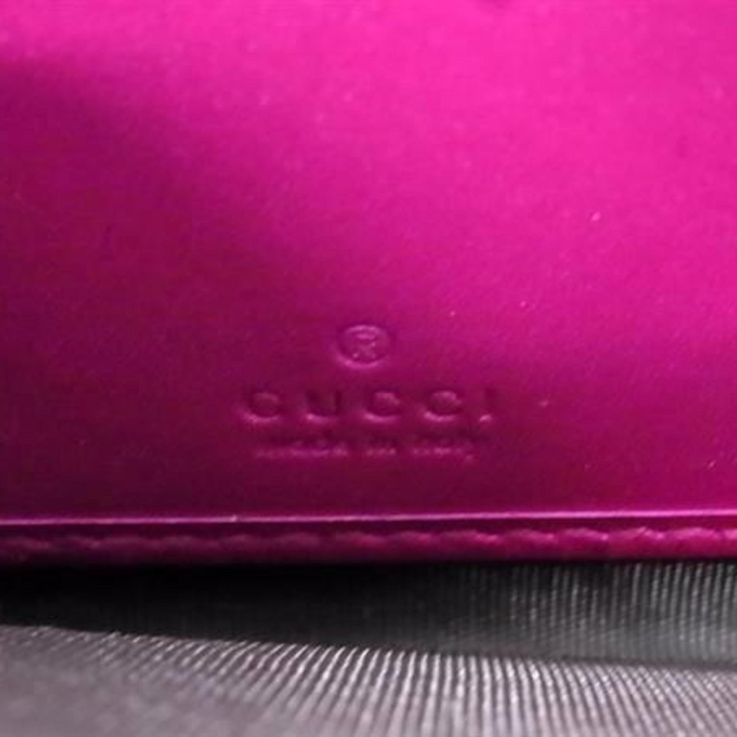 Gucci Pink Purple Patent Leather Long Wallet (Bi-Fold) ( )