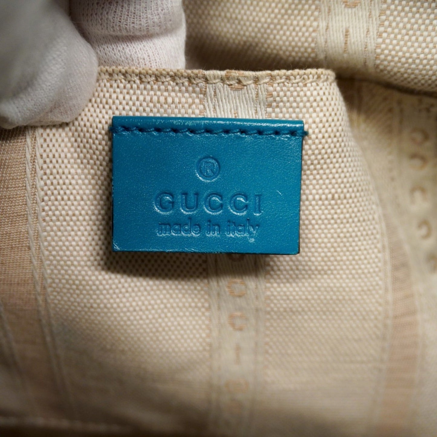 Gucci Blue Leather Shoulder Bag ( )