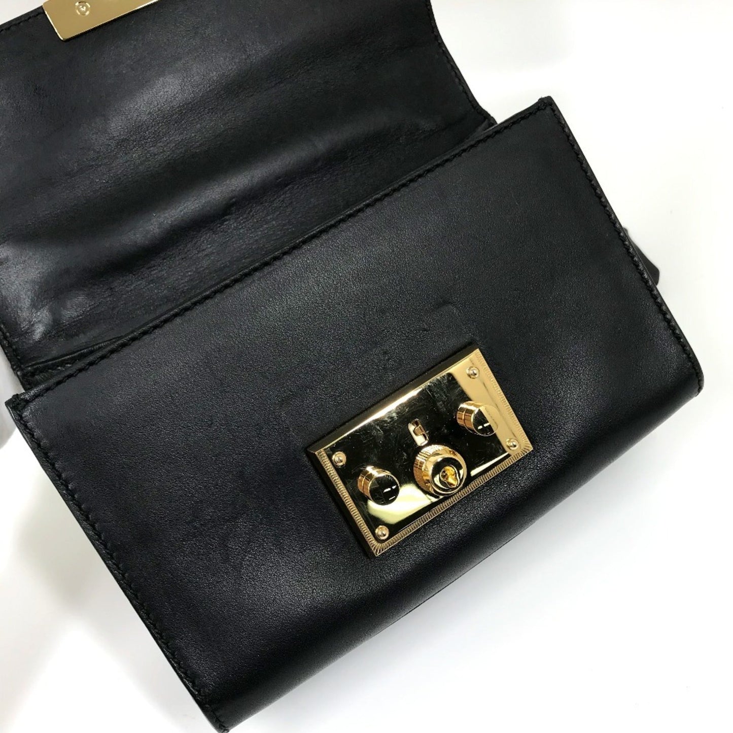 Gucci Black Leather Shoulder Bag ( )