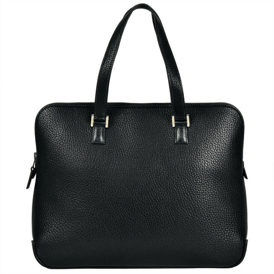 Hermes Navy Fjord Leather Briefcase Tote Bag ( )