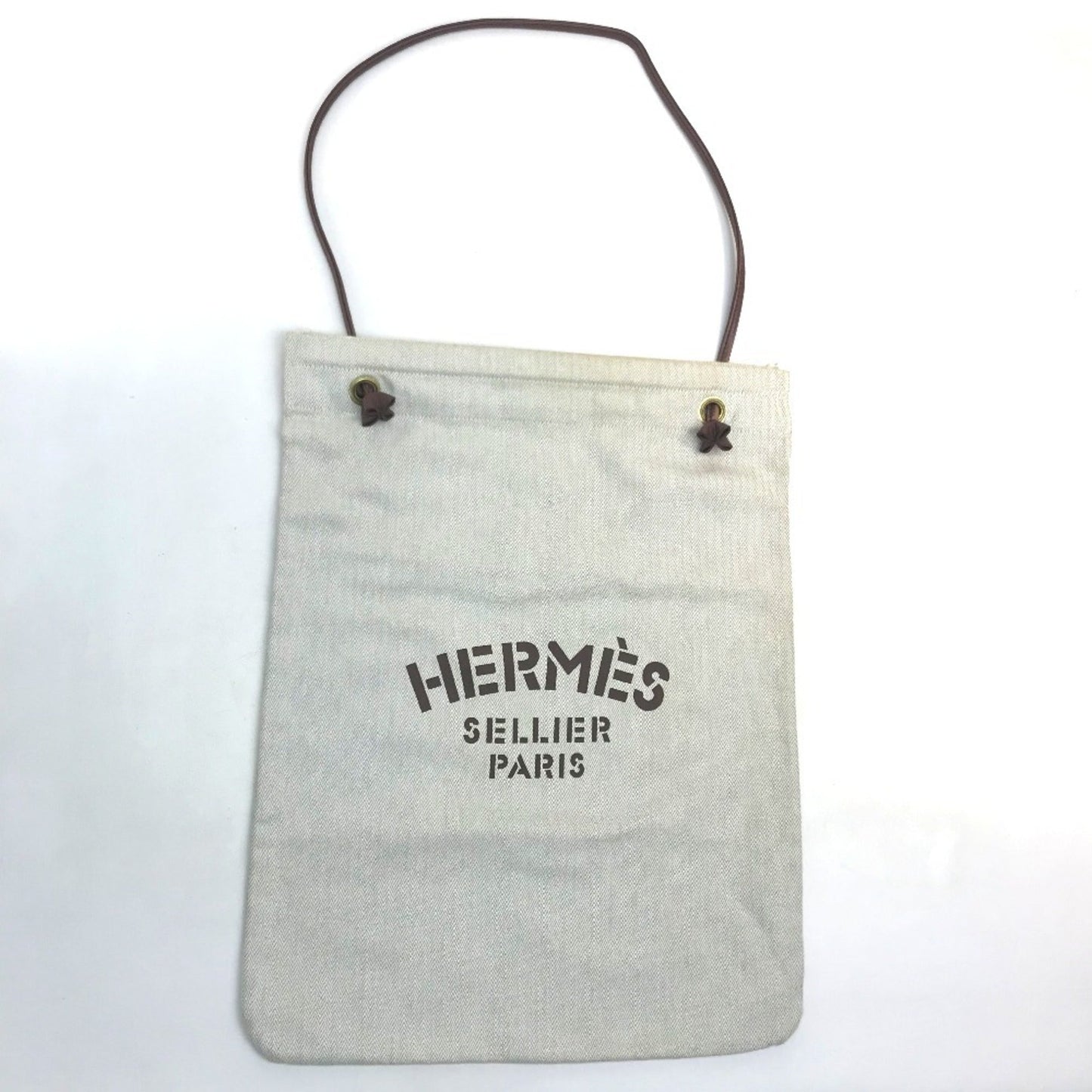 Hermes Natural Canvas Shoulder Bag Tote Bag ( )