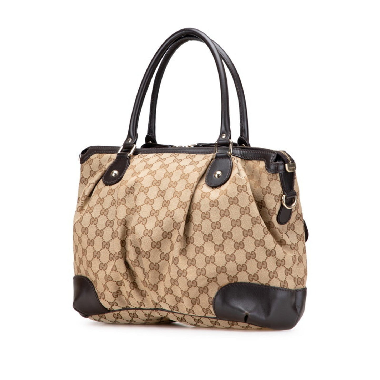 Gucci Gg Canvas Beige Brown Gg Canvas Shoulder Bag Tote Bag ( )