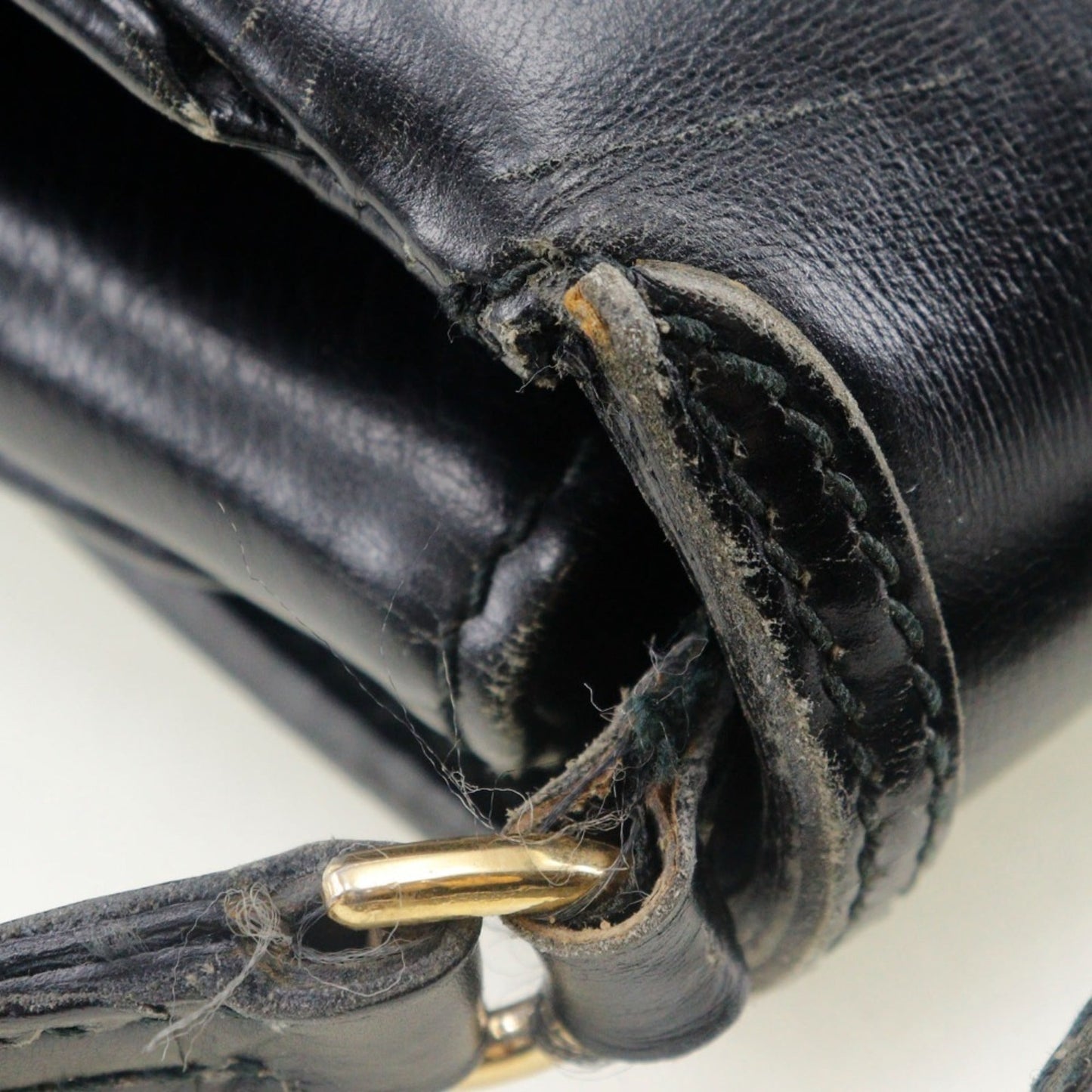 Gucci Sherry Line Black Leather Shoulder Bag ( )