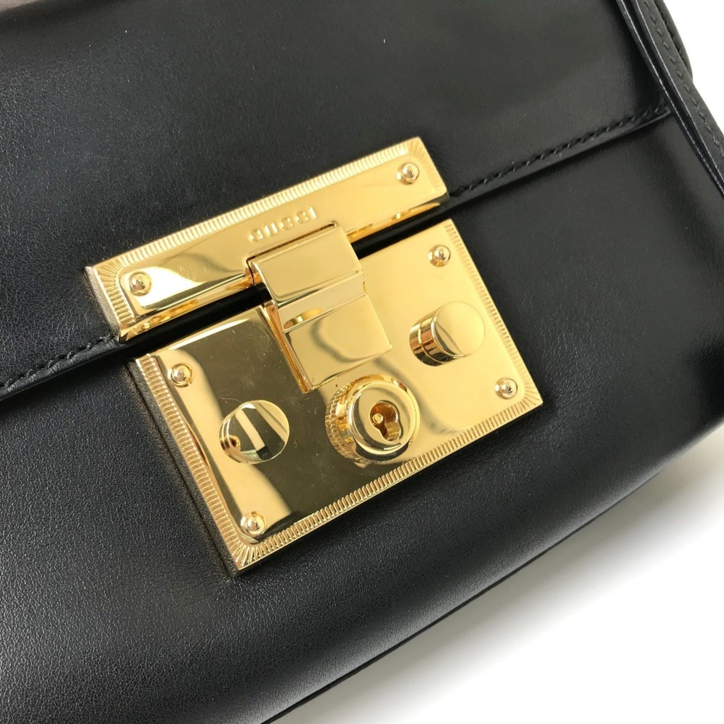 Gucci Black Leather Shoulder Bag ( )