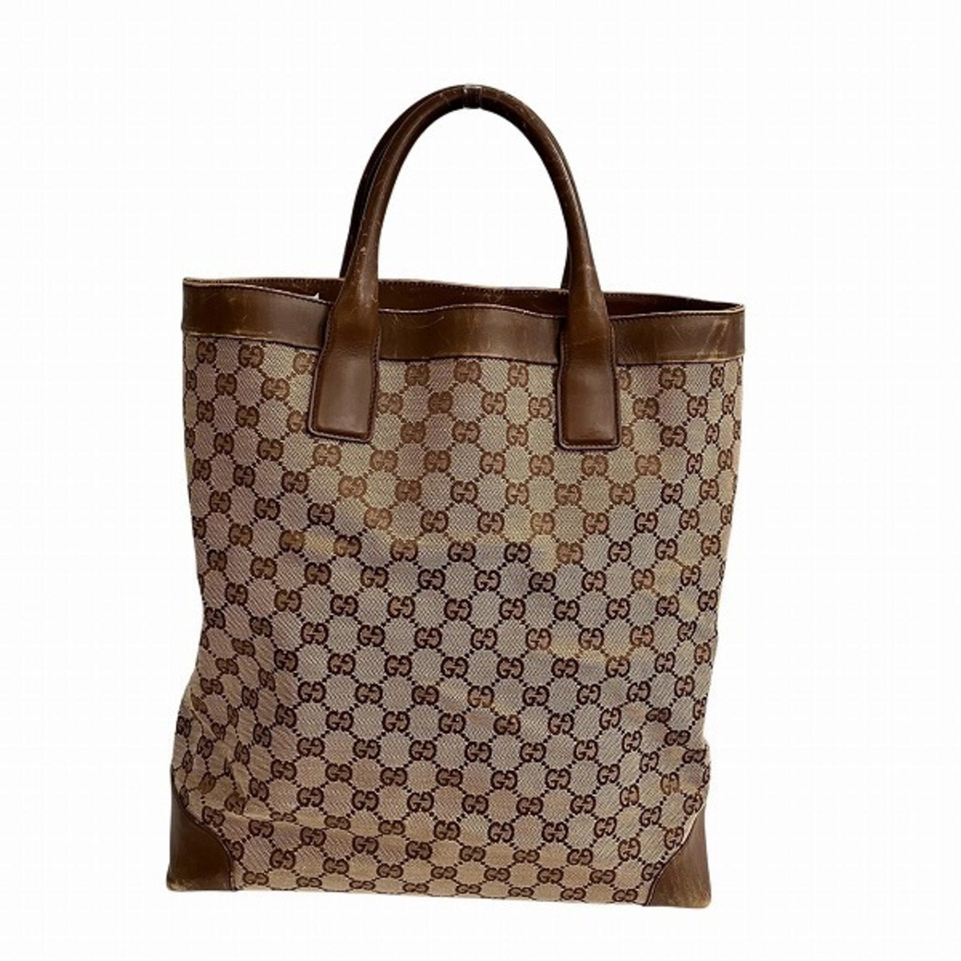 Gucci Leather Canvas Tote