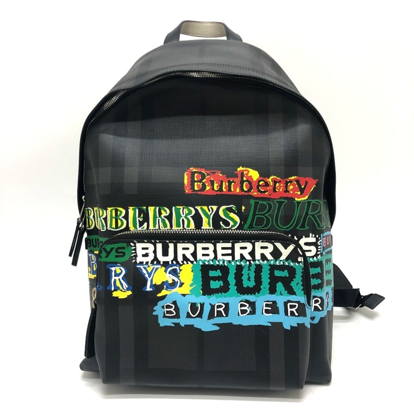 Burberry Gray Multi-Color Pvc Backpack ( )
