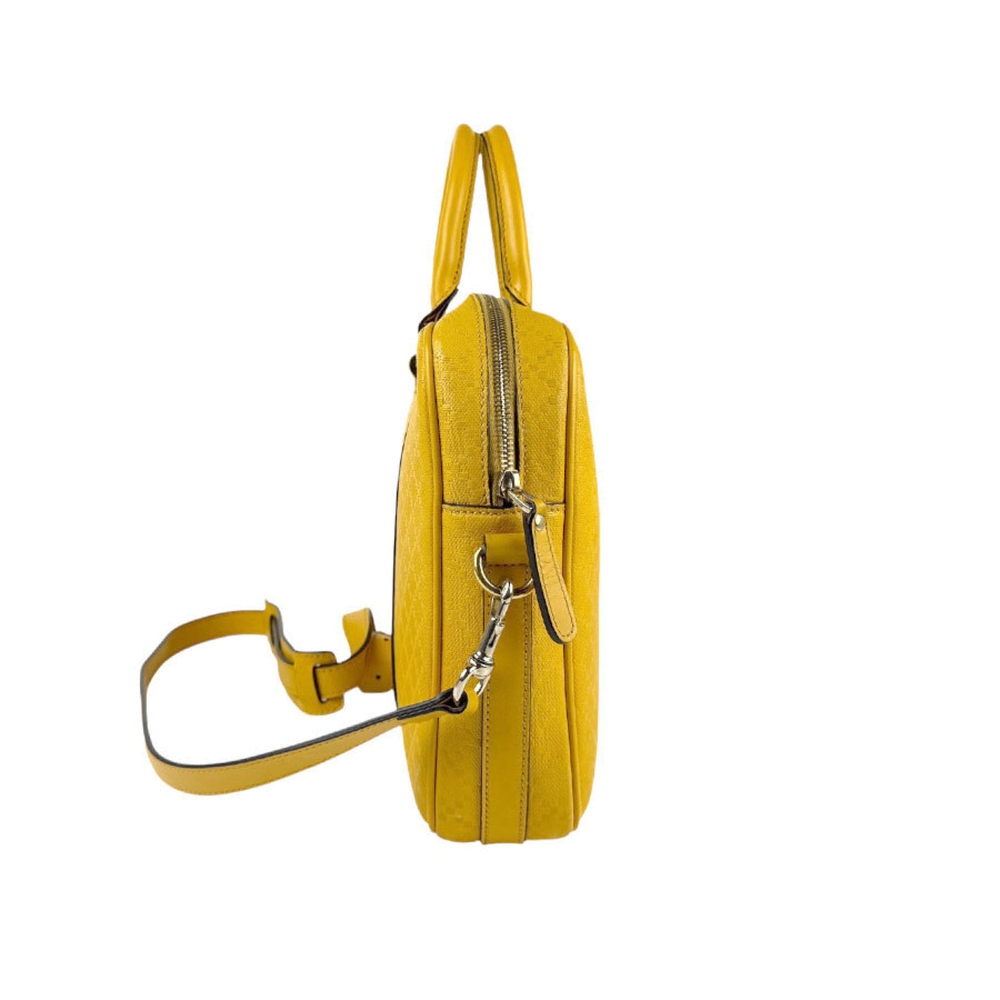 Gucci Yellow Leather Handbag Shoulder Bag ( )