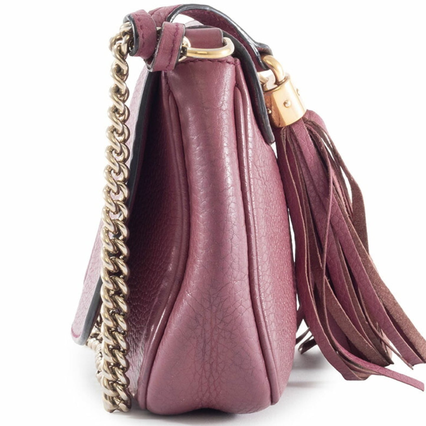 Gucci Purple Leather Shoulder Bag ( )