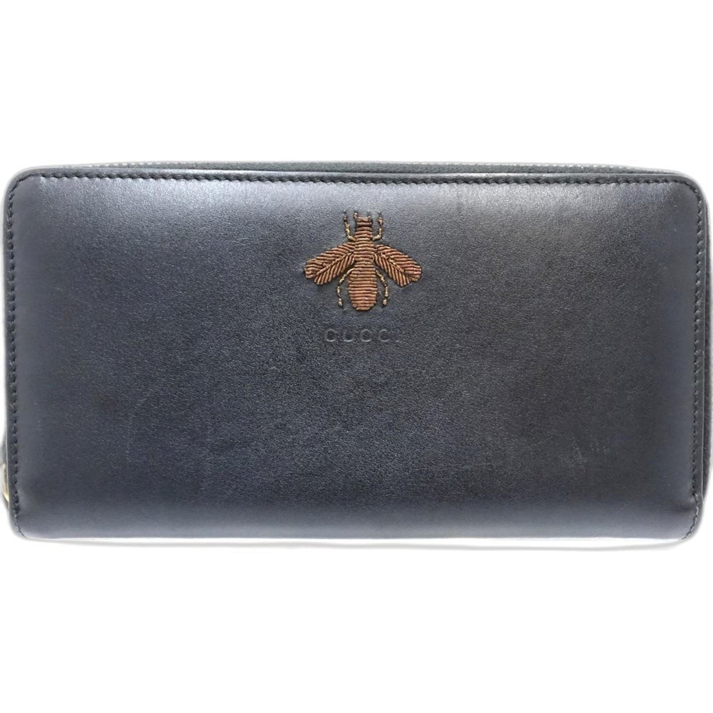 Gucci Animalier Black Leather Long Wallet (Bi-Fold) ( )
