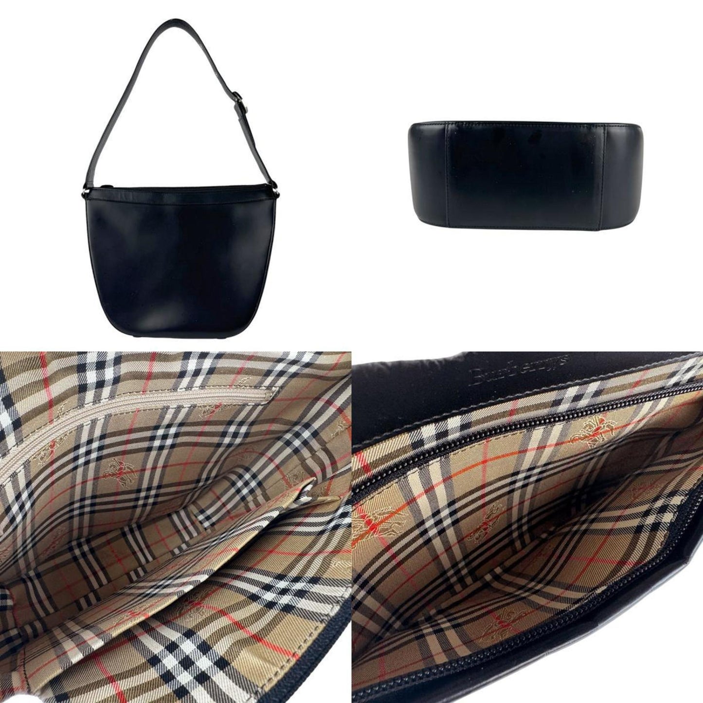 Burberry Black Leather Shoulder Bag ( )