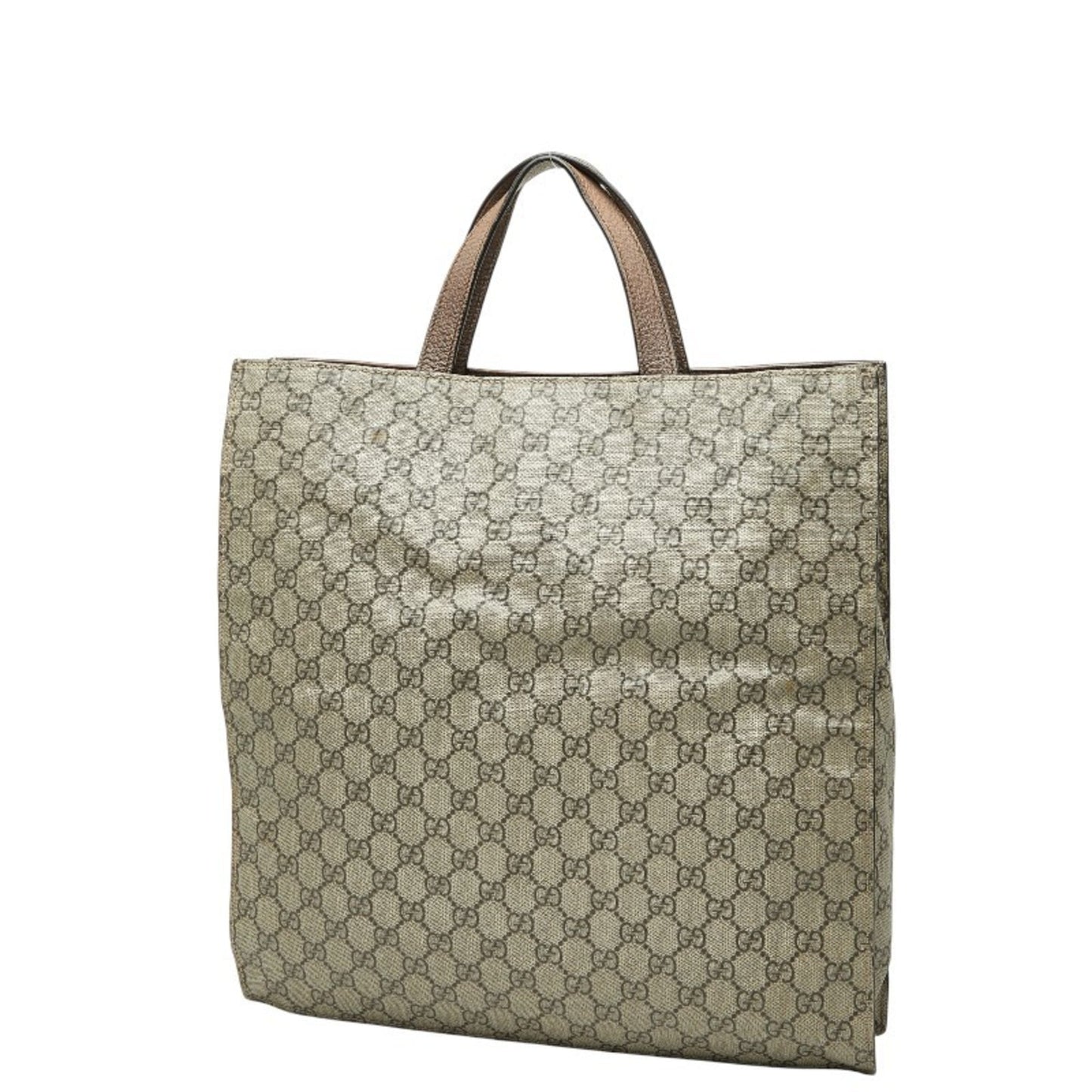Gucci Beige Multi-Color Pvc Leather Shoulder Bag Tote Bag ( )